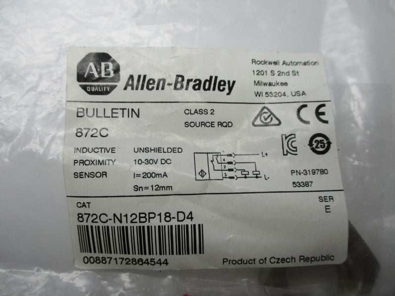 ALLEN BRADLEY 872C-N12BP18-D4 SER. E NSMP