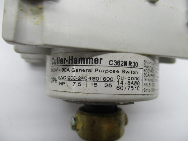 CUTLER HAMMER C362NR30 (AS PICTURED) UNMP