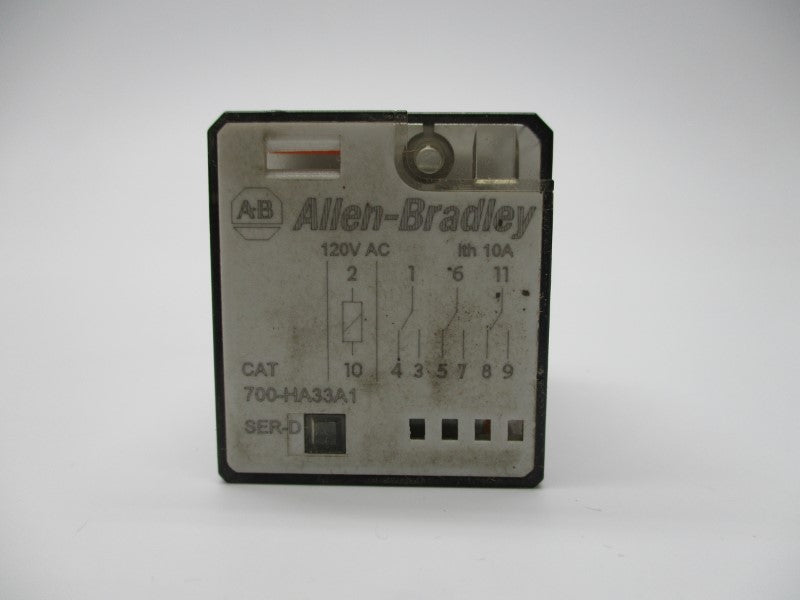 ALLEN BRADLEY 700-HA33A1 SER. D 120VAC 10A UNMP