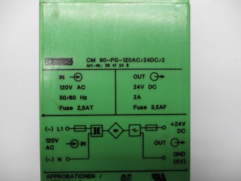 PHOENIX CONTACT CM90-PS-120AC/24DC/2 2939027 120V 2A UNMP