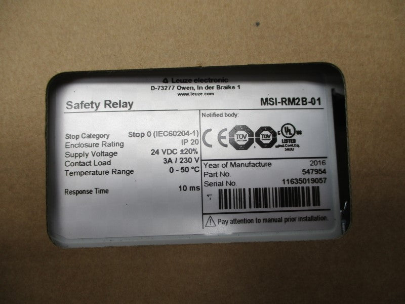 LEUZE ELECTRIC MSI-RM2B-01 547954 24VDC NSMP