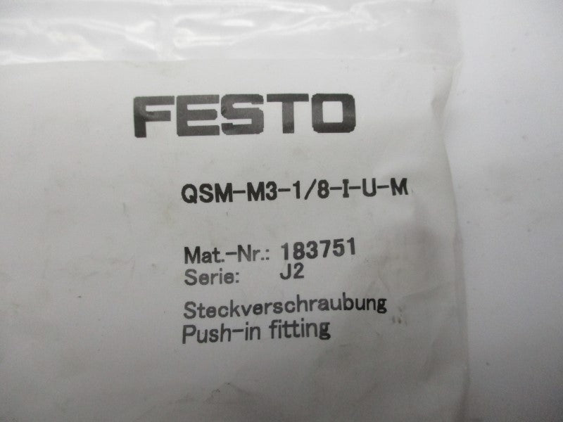 FESTO QSM-M3-1/8-I-U-M 183751 (PKG OF 10) NSMP