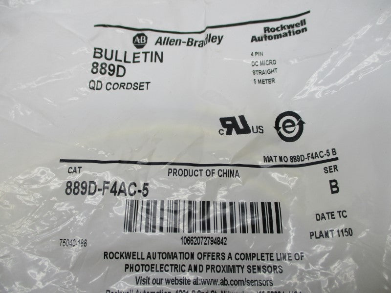 ALLEN BRADLEY 889D-F4AC-5 SER. B NSMP