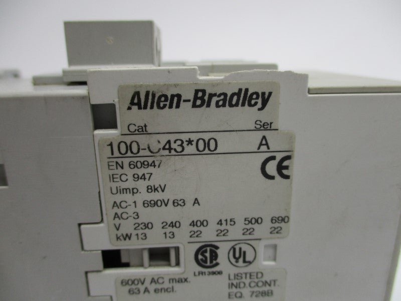 ALLEN BRADLEY 100-C43D00 SER. A 110/120V UNMP