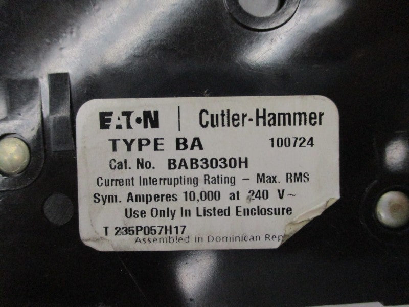 CUTLER HAMMER BAB3030H 30A 240VAC UNMP
