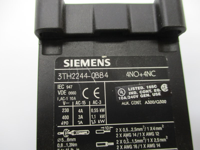 SIEMENS 3TH2244-0BBA 230/690V UNMP