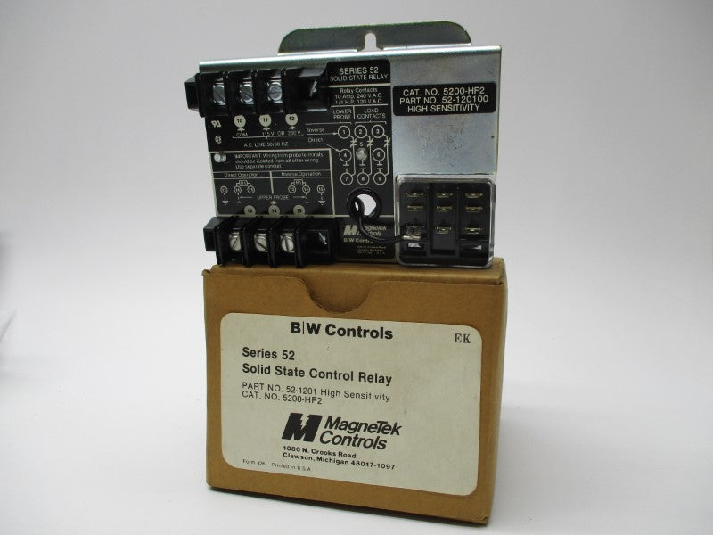 MAGNETEK CONTROLS 5200-HF2 52-1201 SER. 52 10A 120/240VAC NSMP