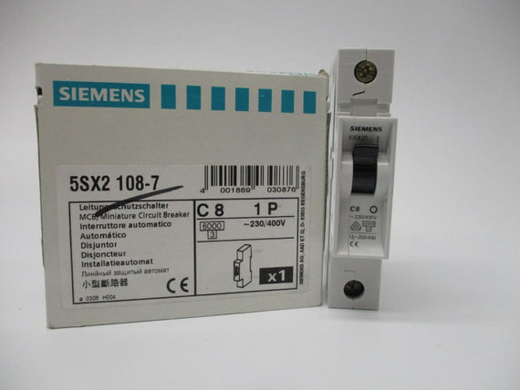 SIEMENS 5SX2-108-7 8A 230/400V NSMP