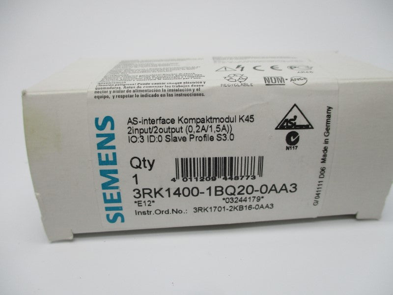 SIEMENS 3RK1400-1BQ20-0AA3 NSMP