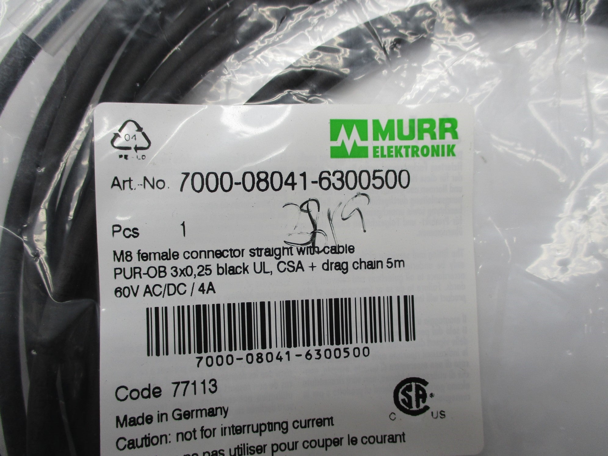MURR ELEKTRONIK 7000-08041-6300500 NSMP