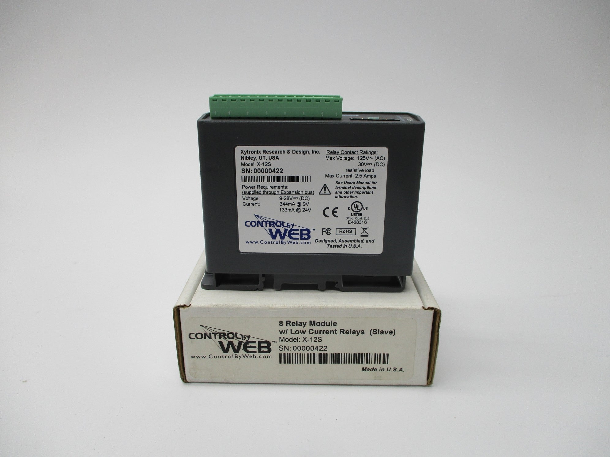 CONTROL BY WEB X-12S 2.5A 125V NSMP