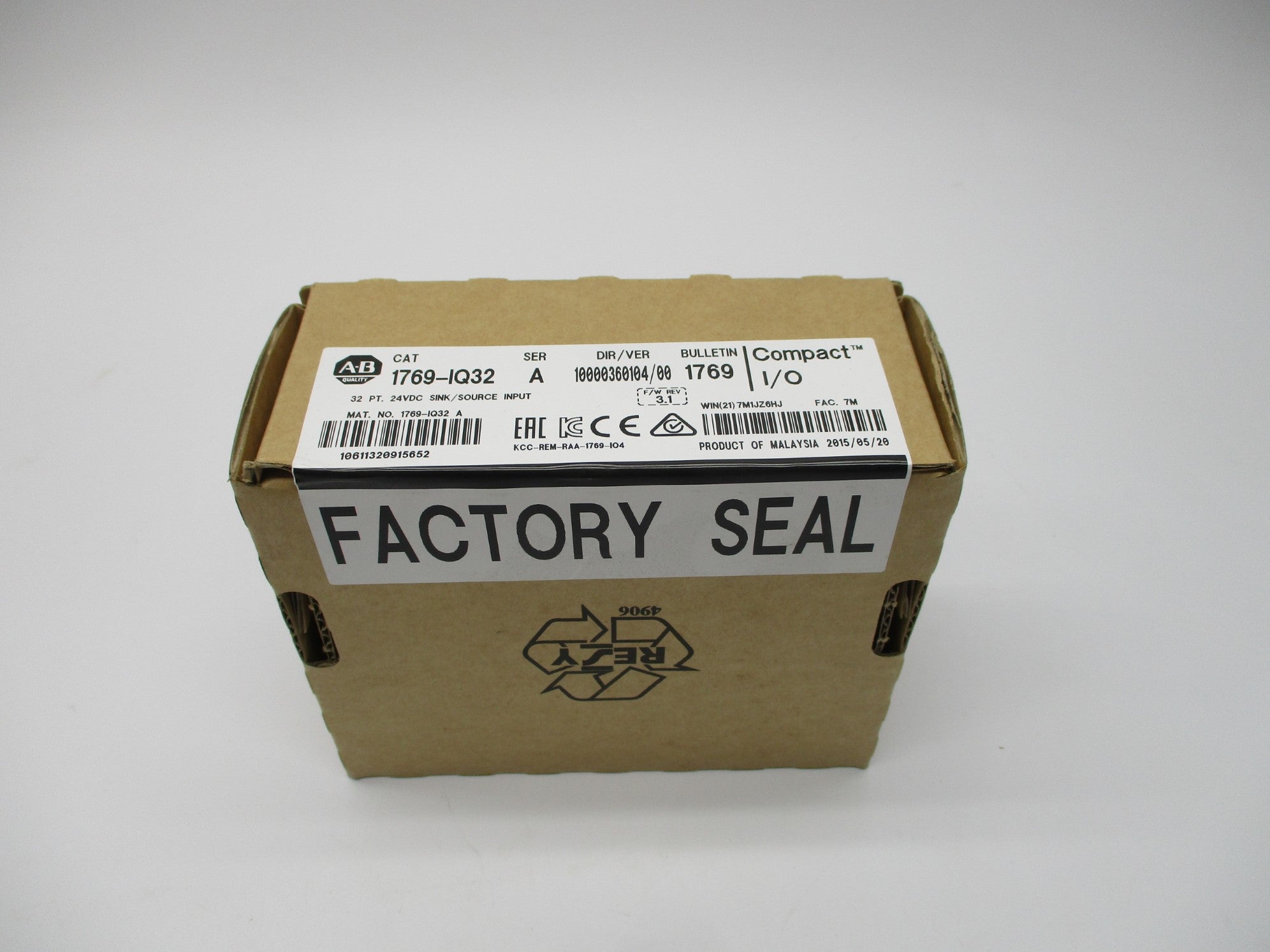 ALLEN BRADLEY 1769-IQ32 SER. A F/W: 3.1 DATE: 2015 NSFS