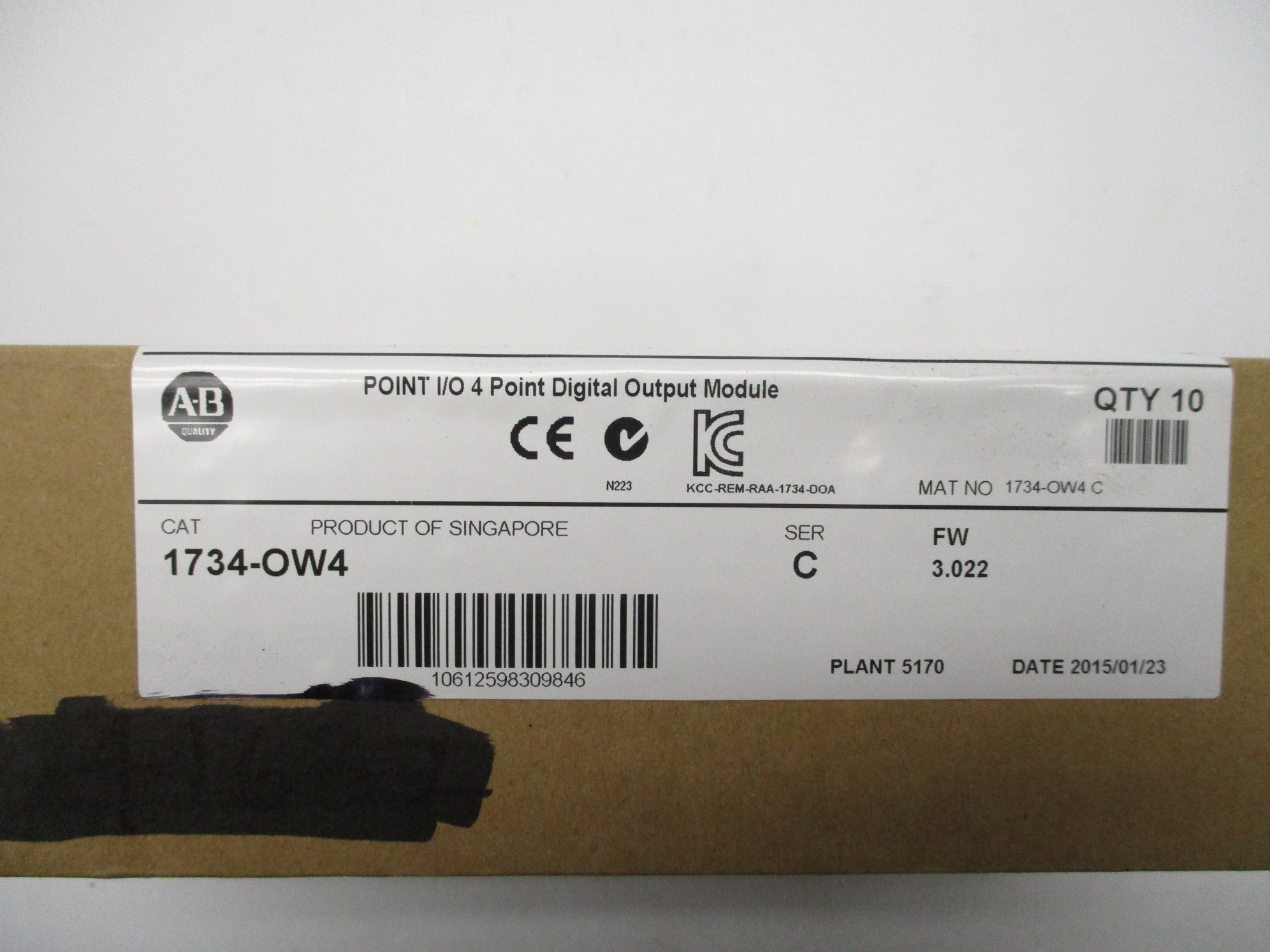 ALLEN BRADLEY 1734-OW4 SER. C F/W: 3.022 (PKG OF 10) DATE: 2015/1 NSFS