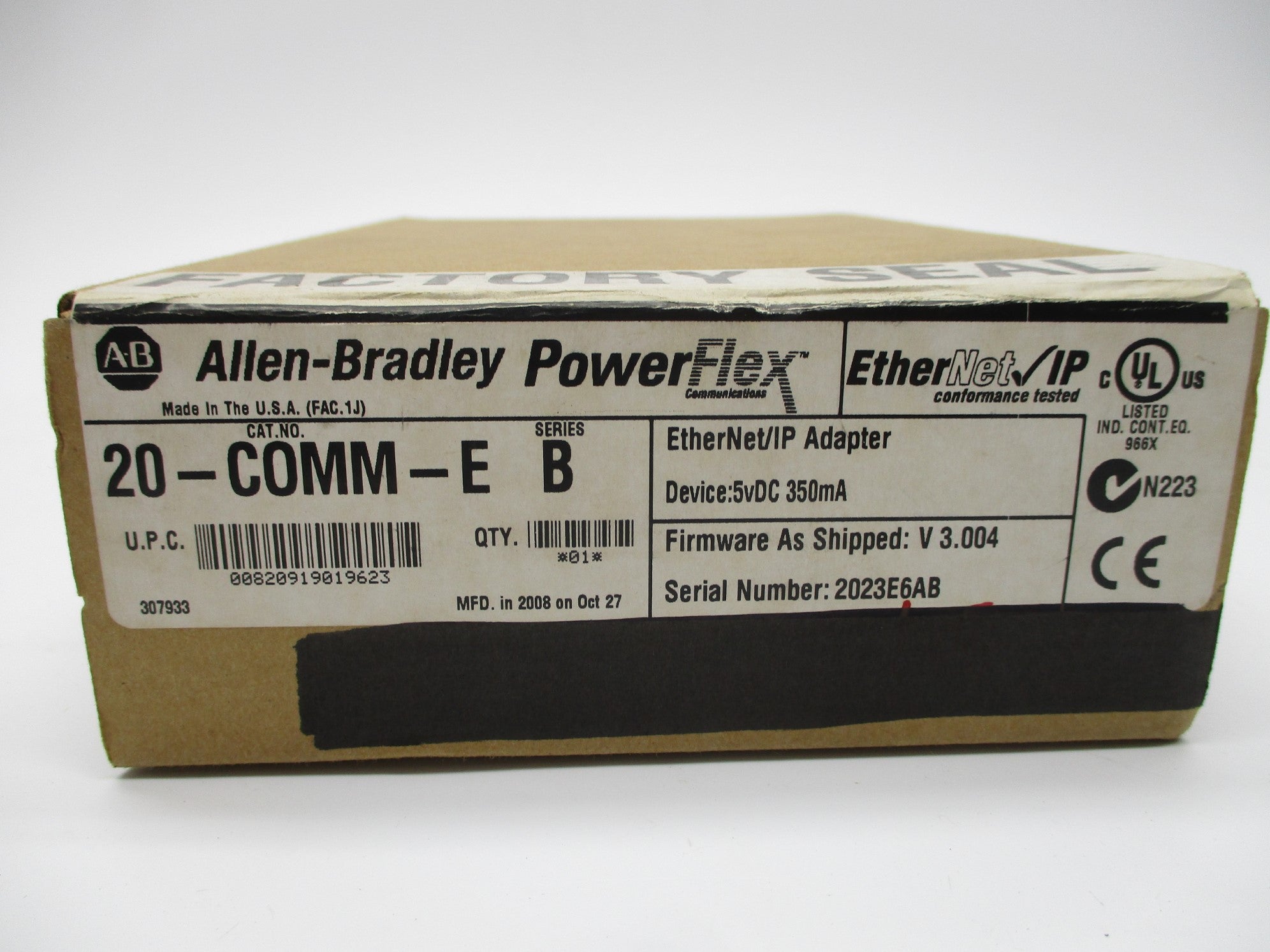ALLEN BRADLEY 20-COMM-E SER. B F/W 3.004 DATE: 2008 NSFS
