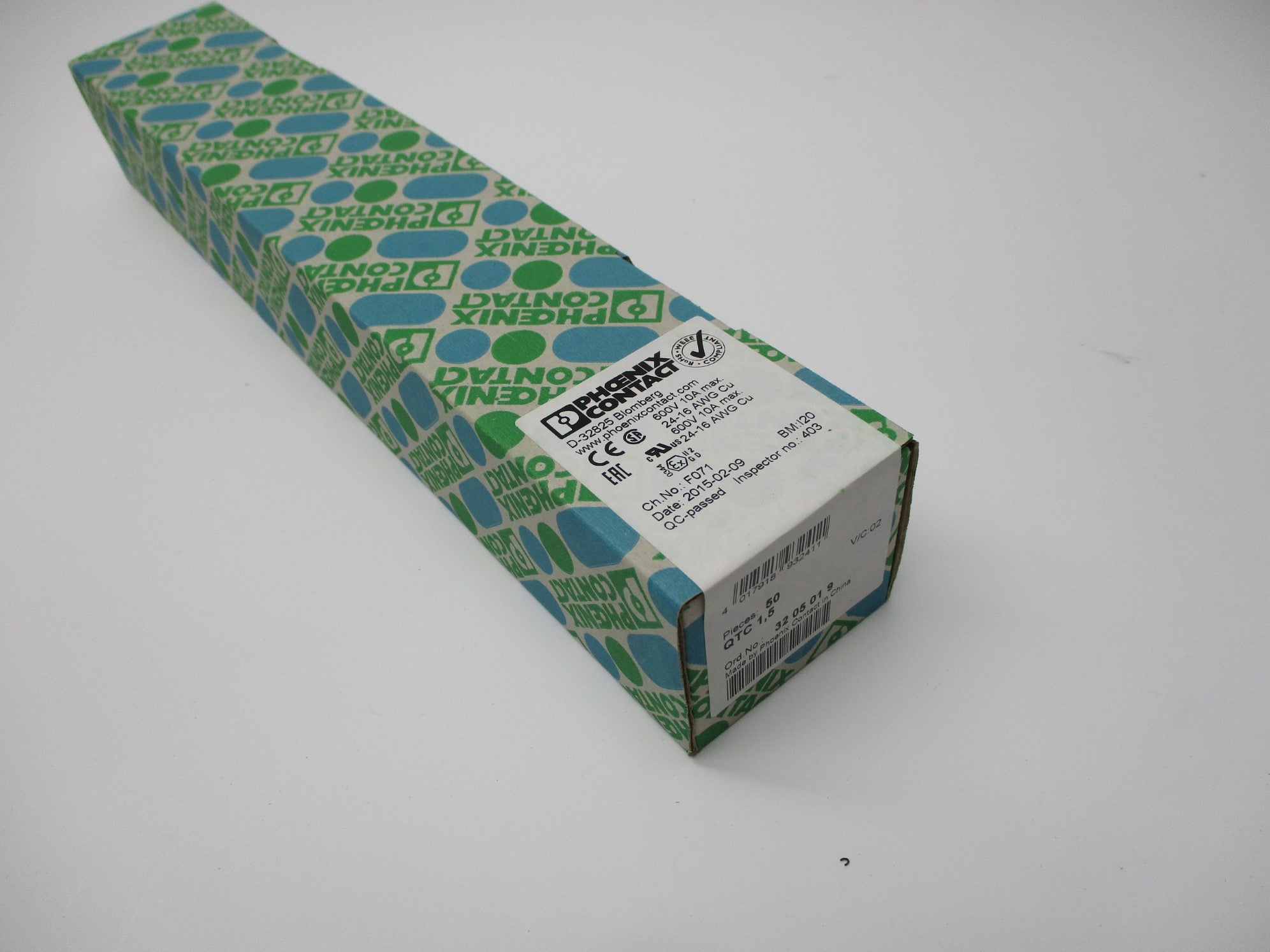 PHOENIX CONTACT QTC1,5 (PKG OF 50) NSFS