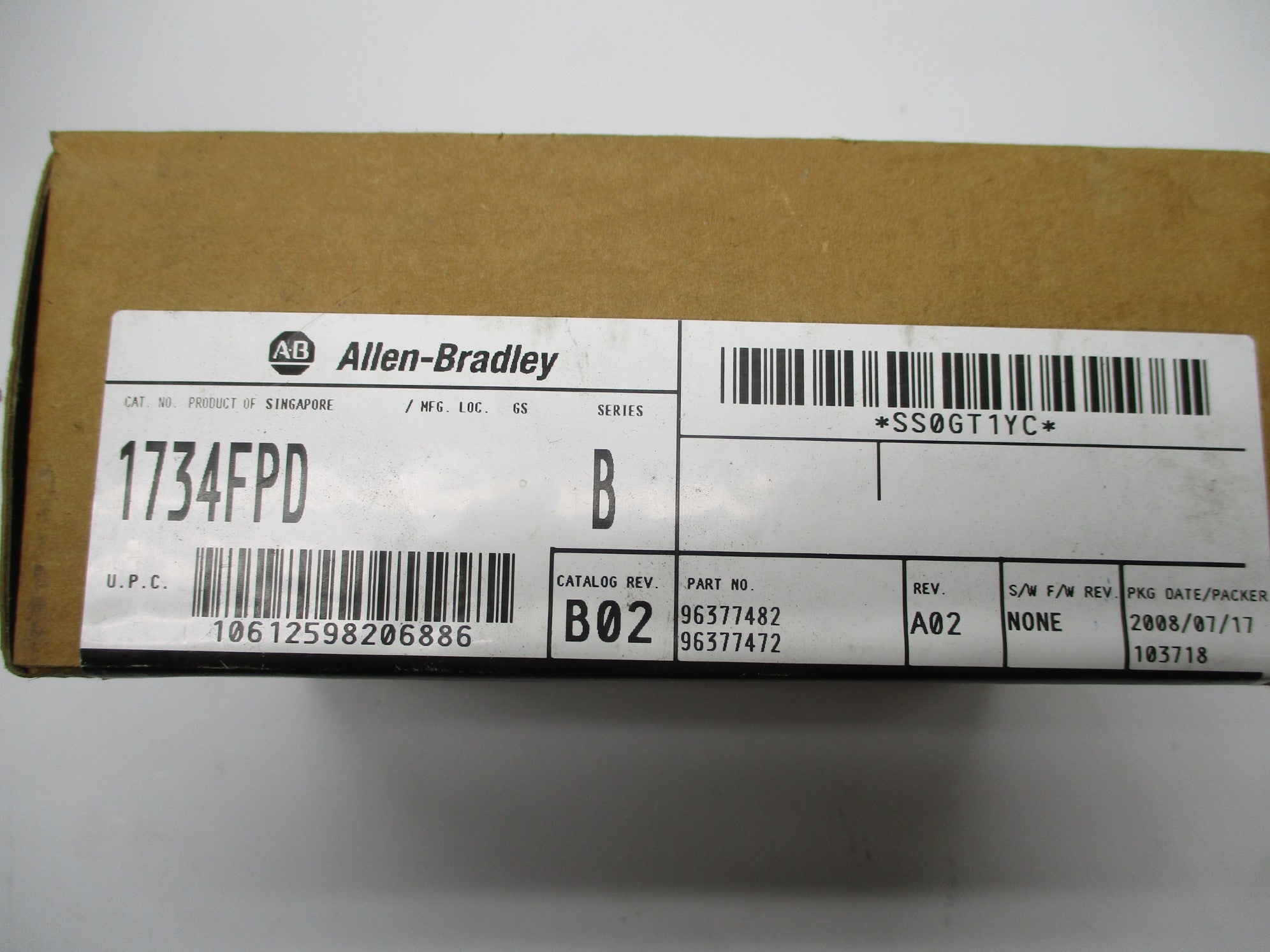 ALLEN BRADLEY 1734-FPD SER. B DATE: 2008 NSFS