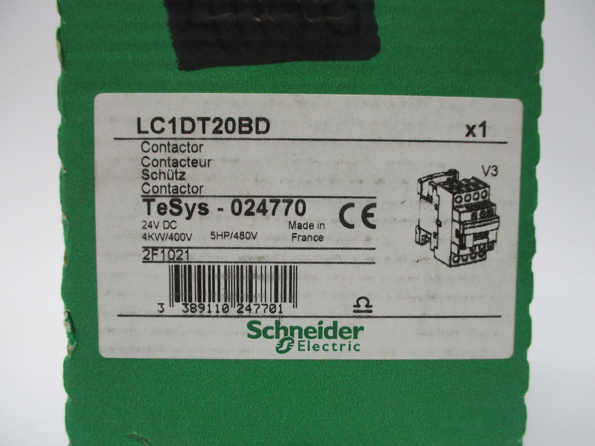 SCHNEIDER ELECTRIC LC1DT20BD 24VDC NSFS