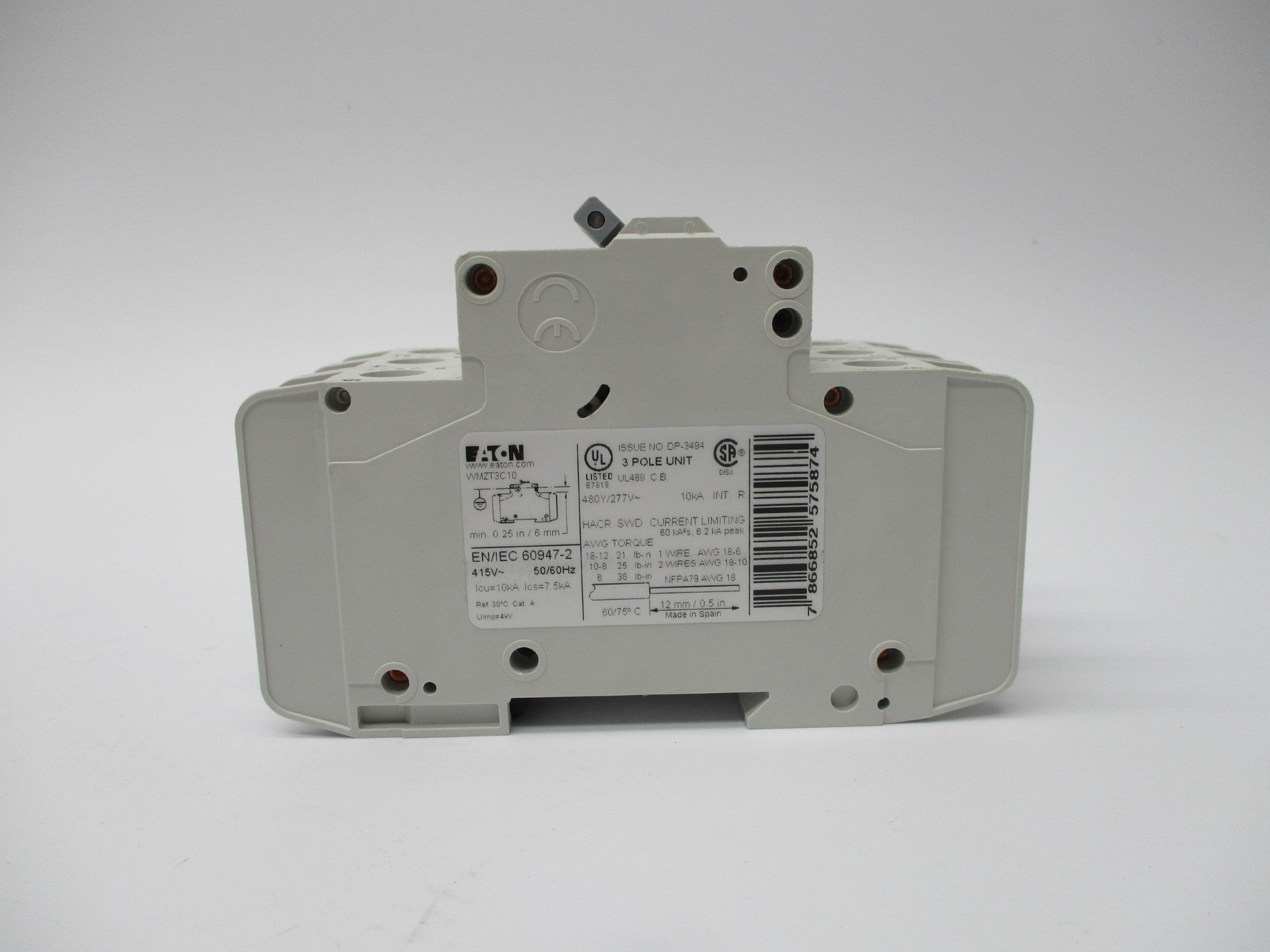 EATON WMZT3C10 277V 10A NSMP
