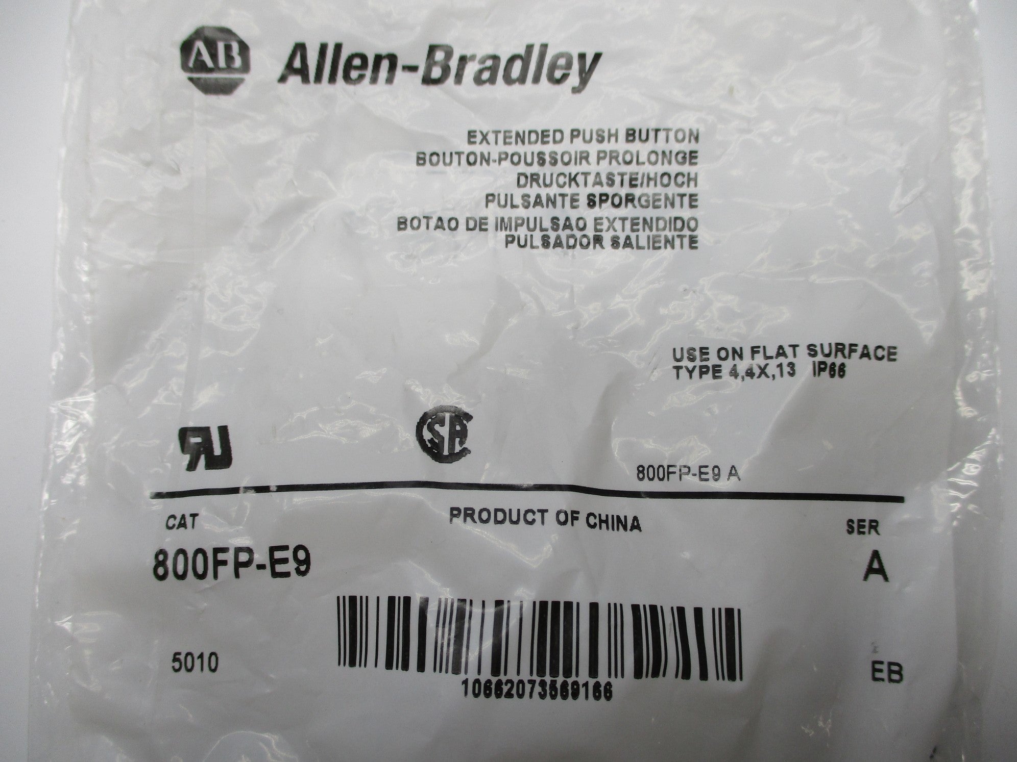 ALLEN BRADLEY 800FP-E9 SER. A NSMP