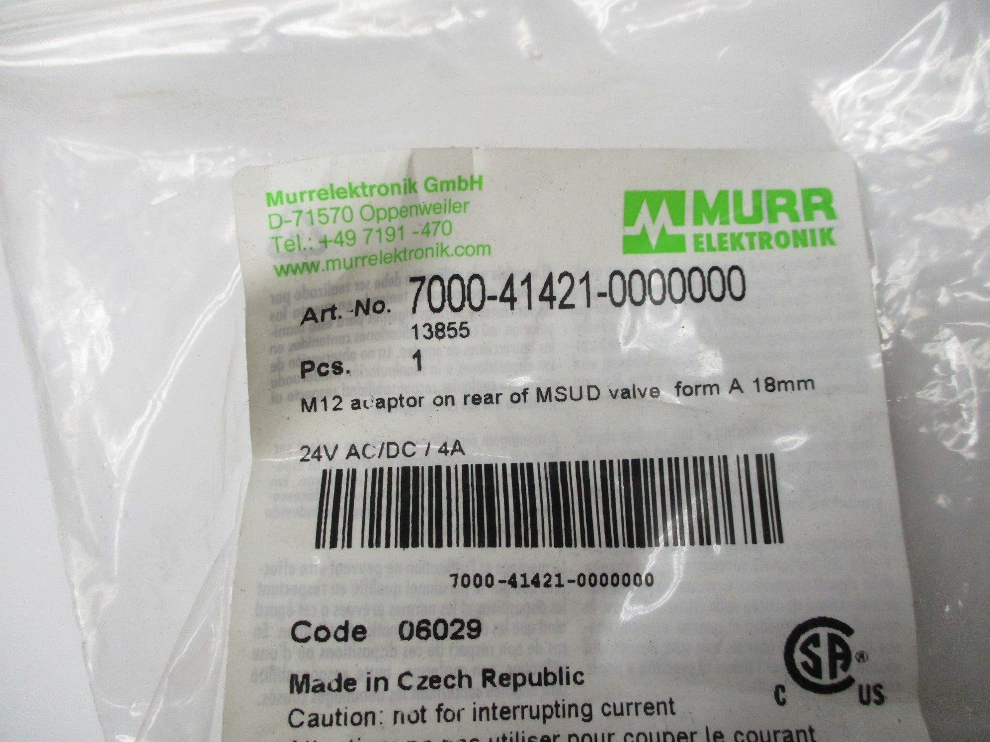 MURR ELEKTRONIK 7000-41421-0000000 NSMP