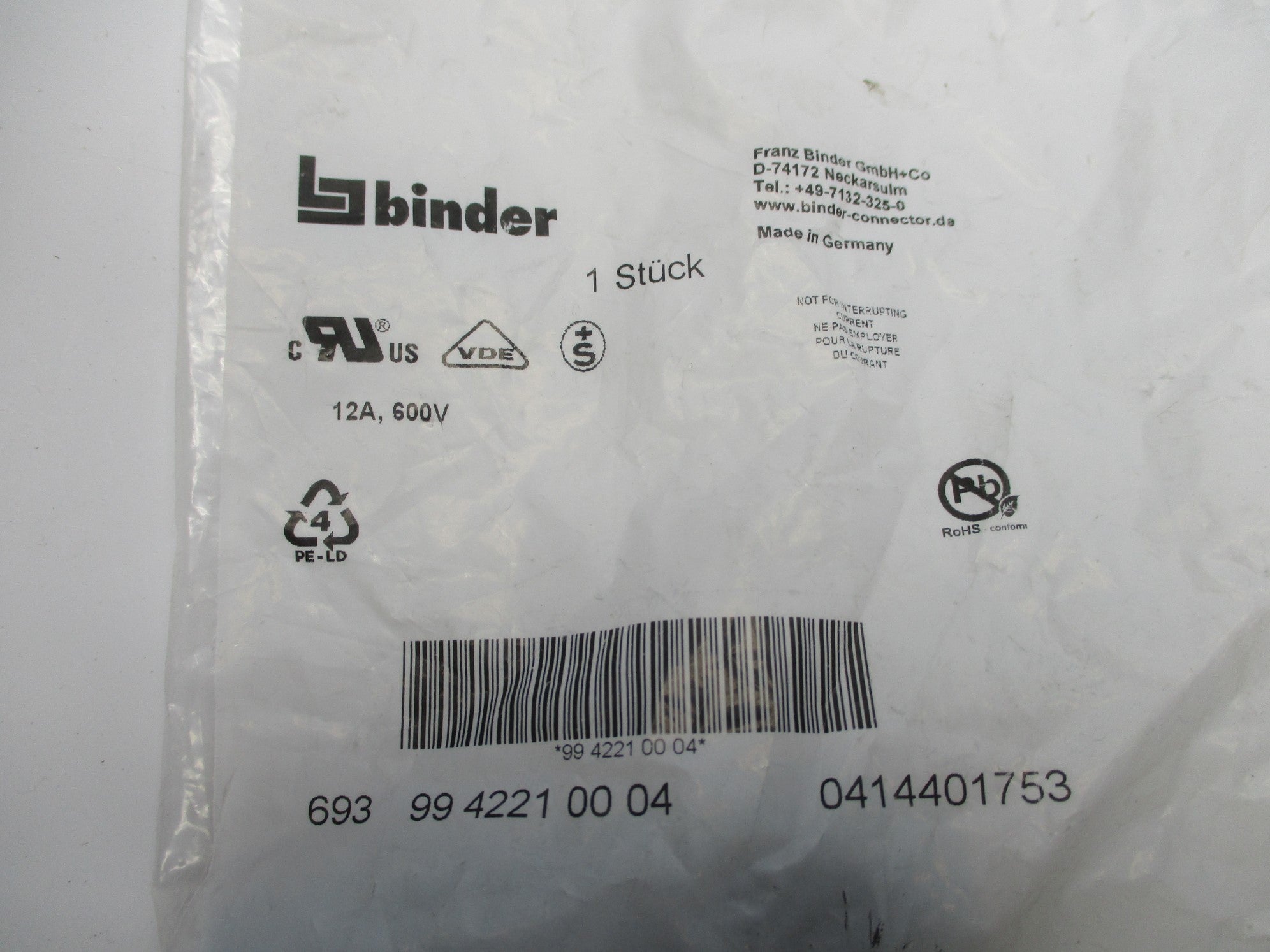 BINDER 6939942210004 NSMP
