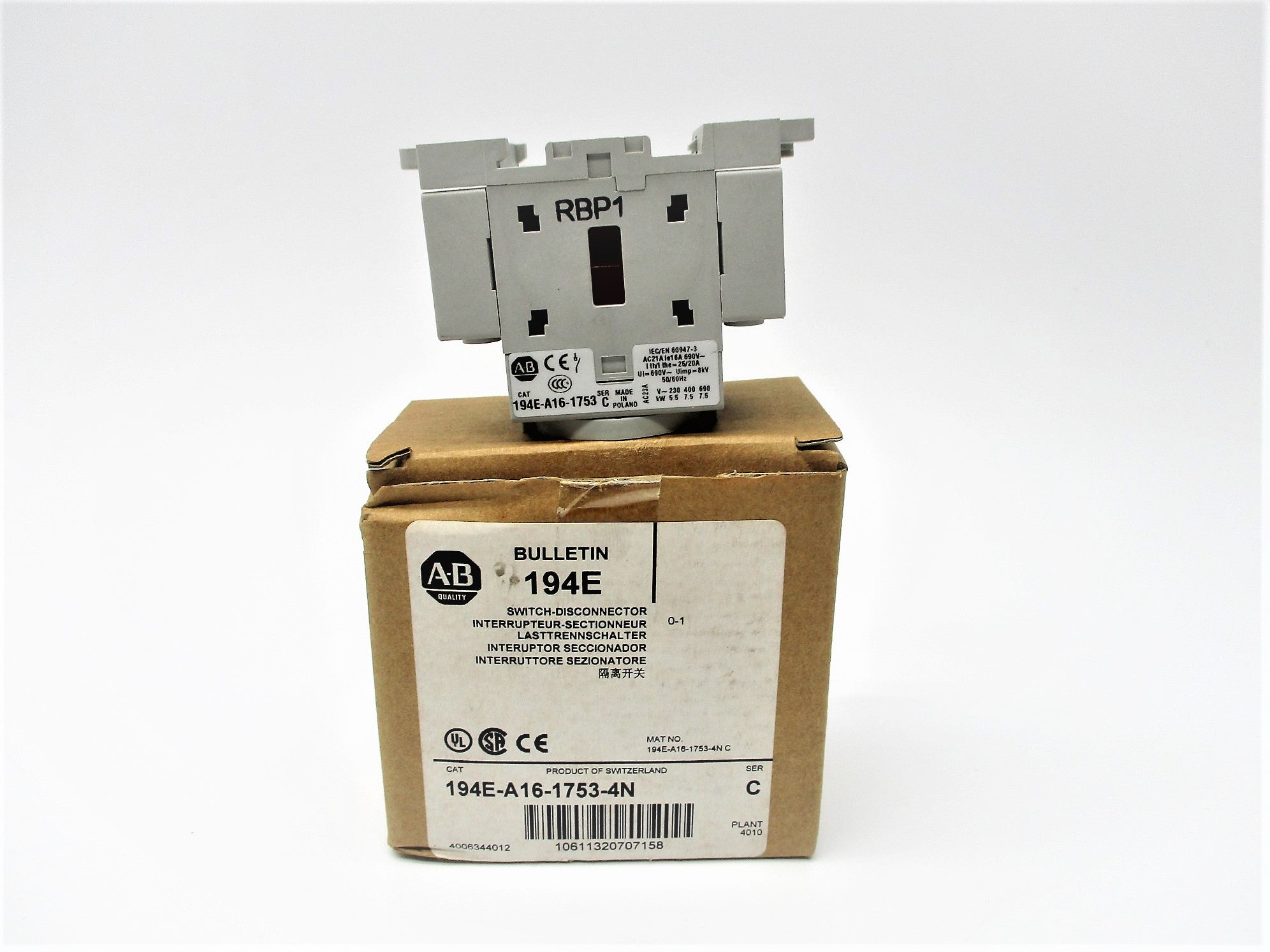 ALLEN BRADLEY 194E-A16-1753-4N SER. C (AS PICTURED) NSMP