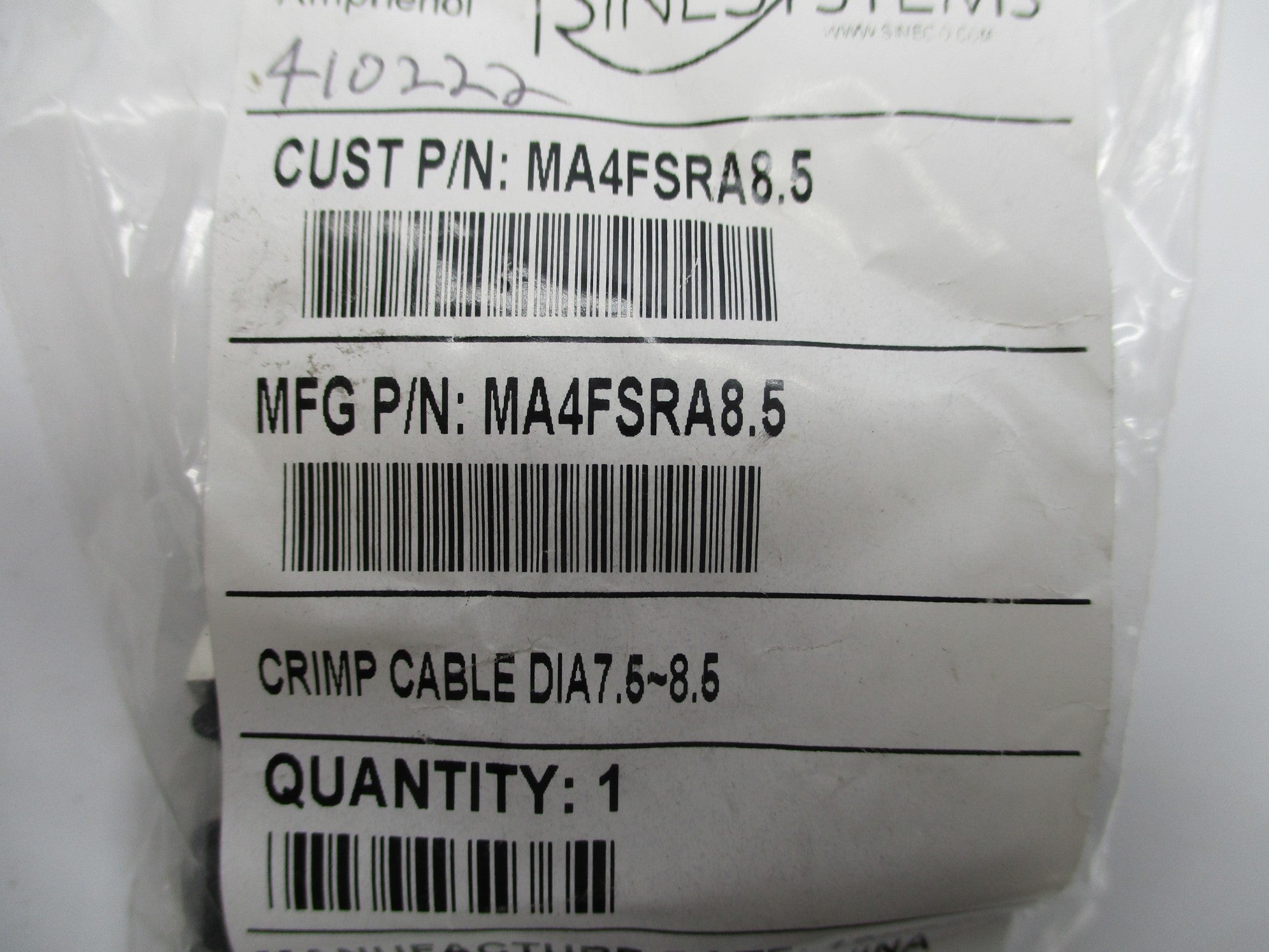 AMPHENOL MA4FSRA8.5 NSMP