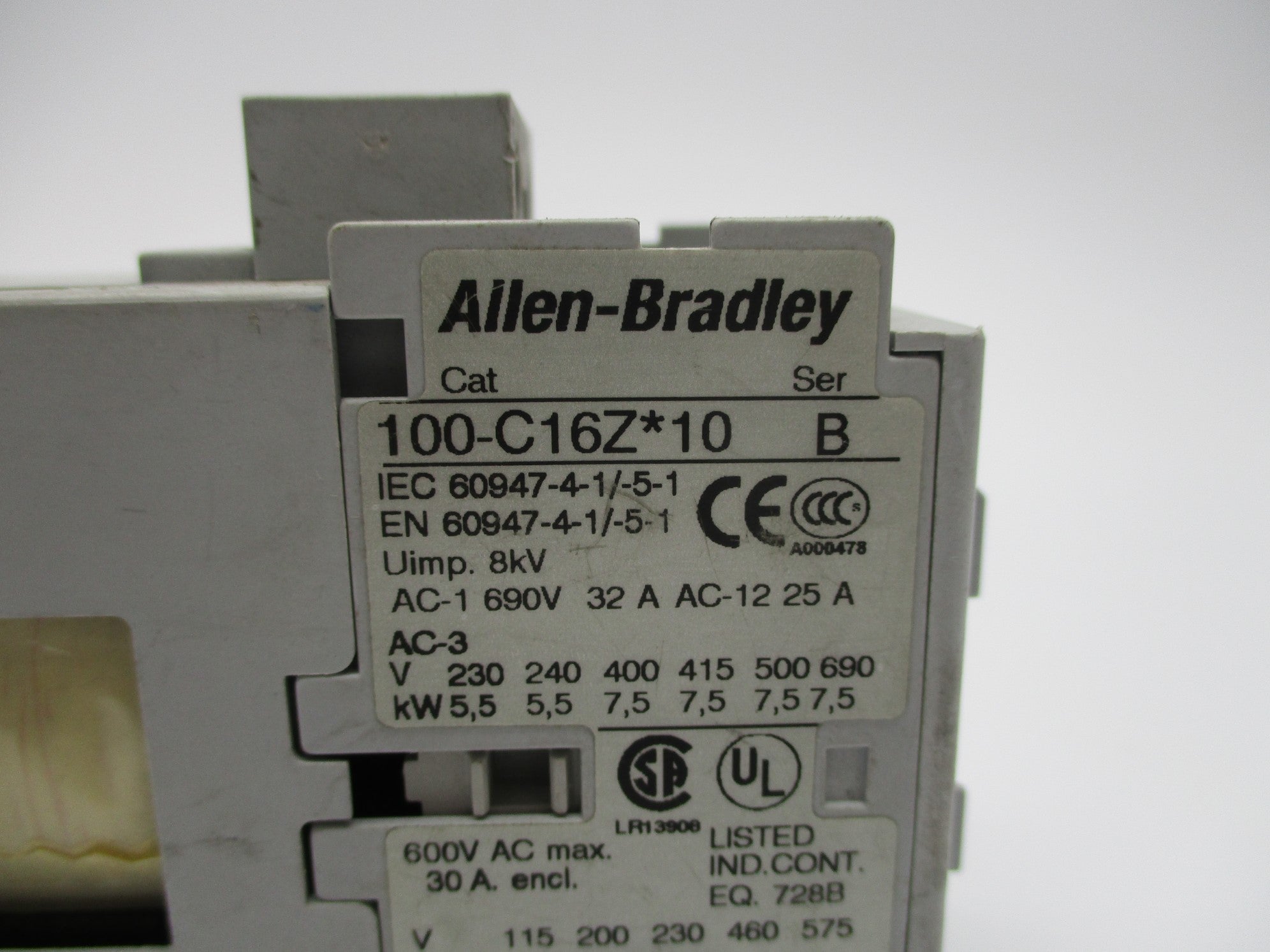 ALLEN BRADLEY 100-C16ZJ10 SER. B 24VDC UNMP