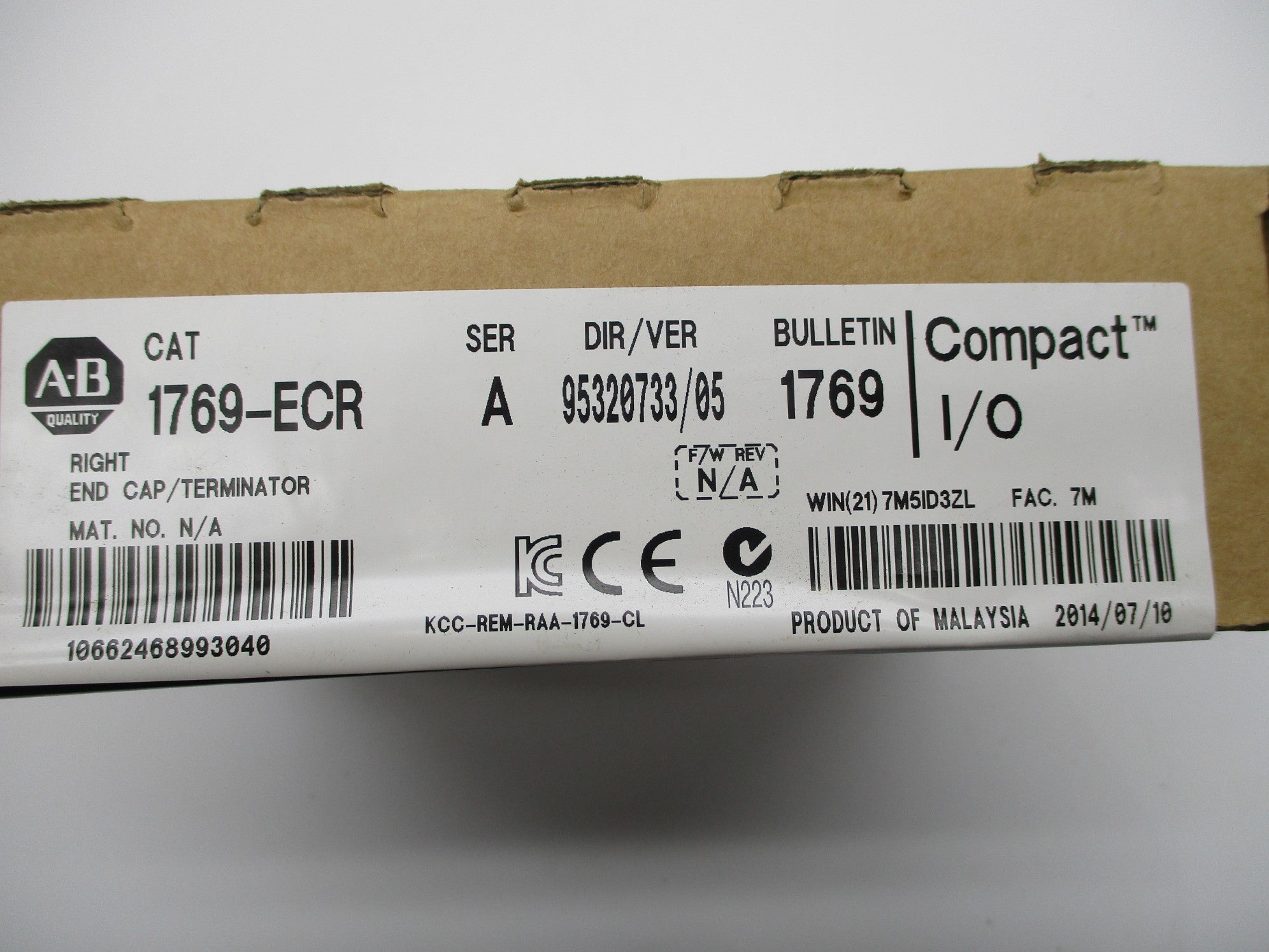 ALLEN BRADLEY 1769-ECR SER. A DATE: 2014/7 NSFS