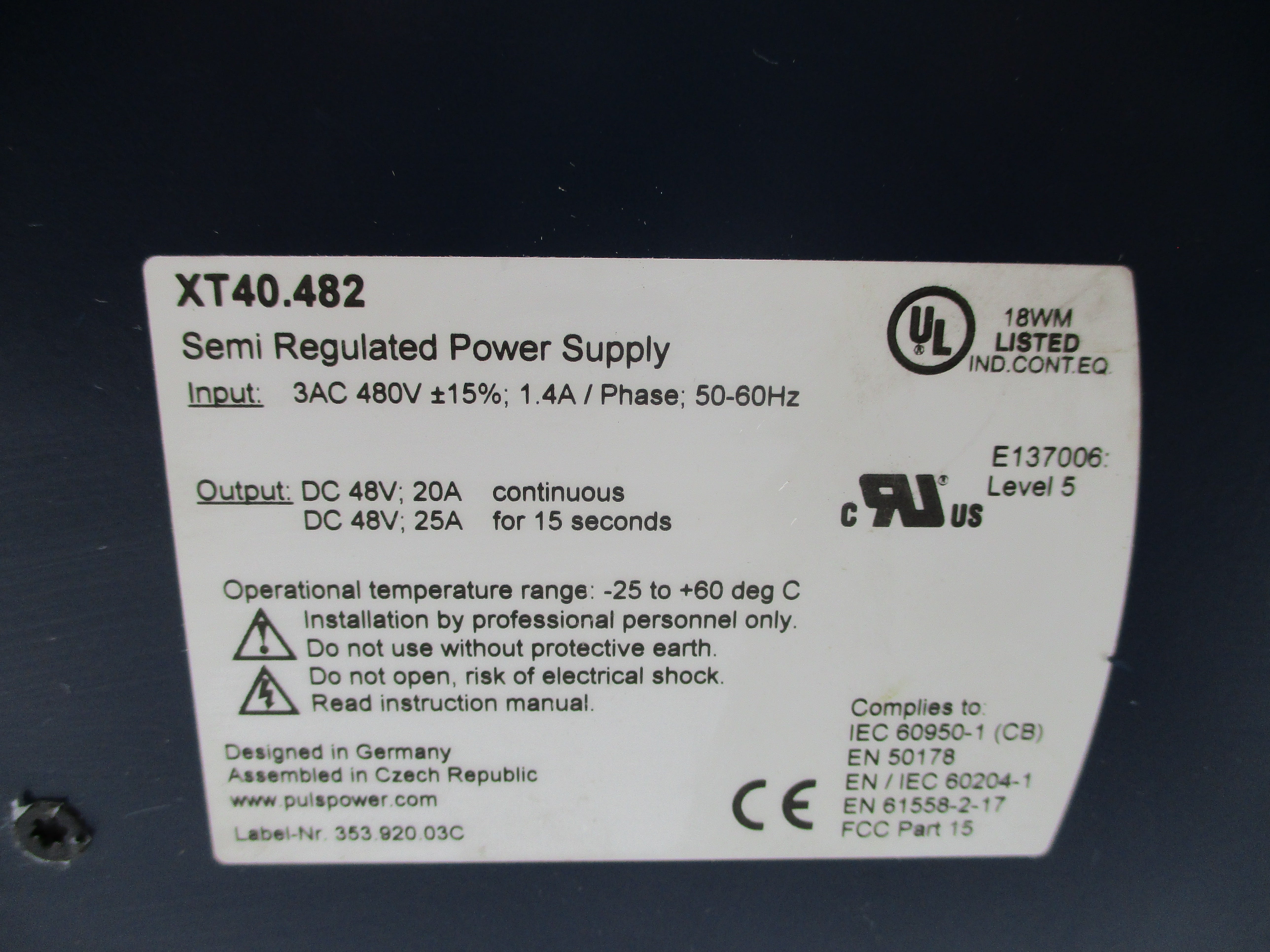 PULS XT40.482 NSNP
