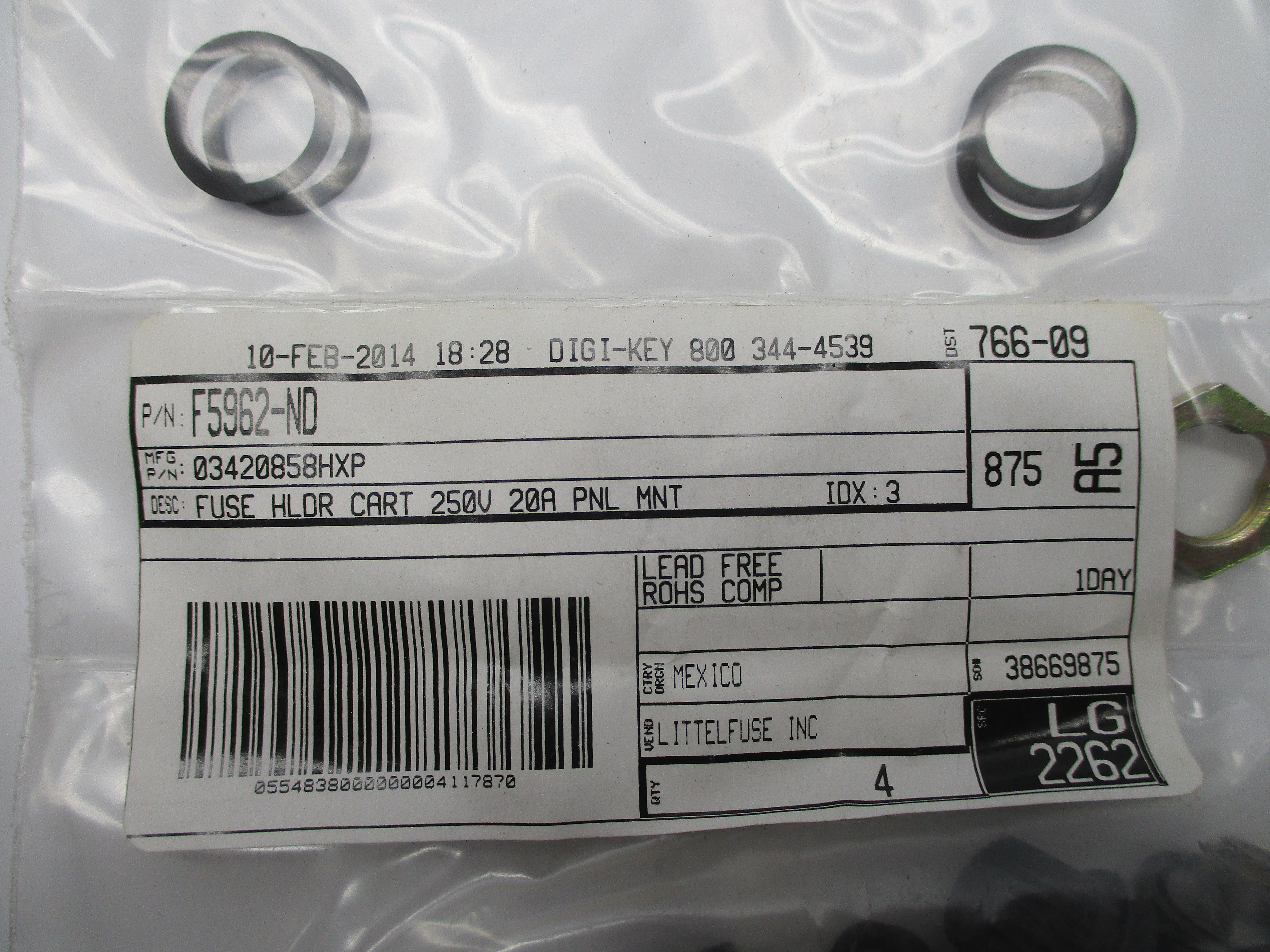 LITTELFUSE F5962-ND 03420858HXP NSMP