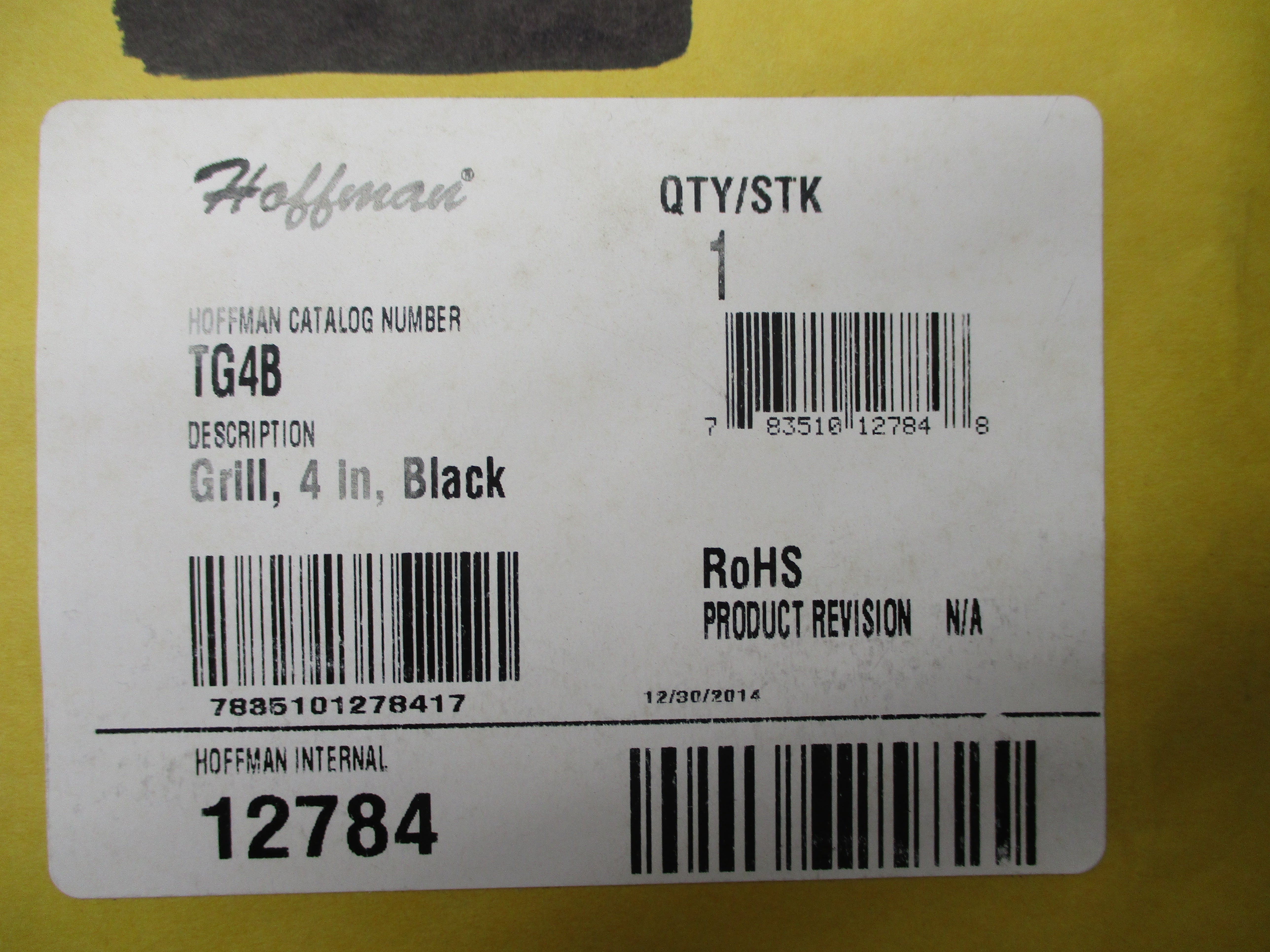 HOFFMAN TG4B 12784 4" NSFS
