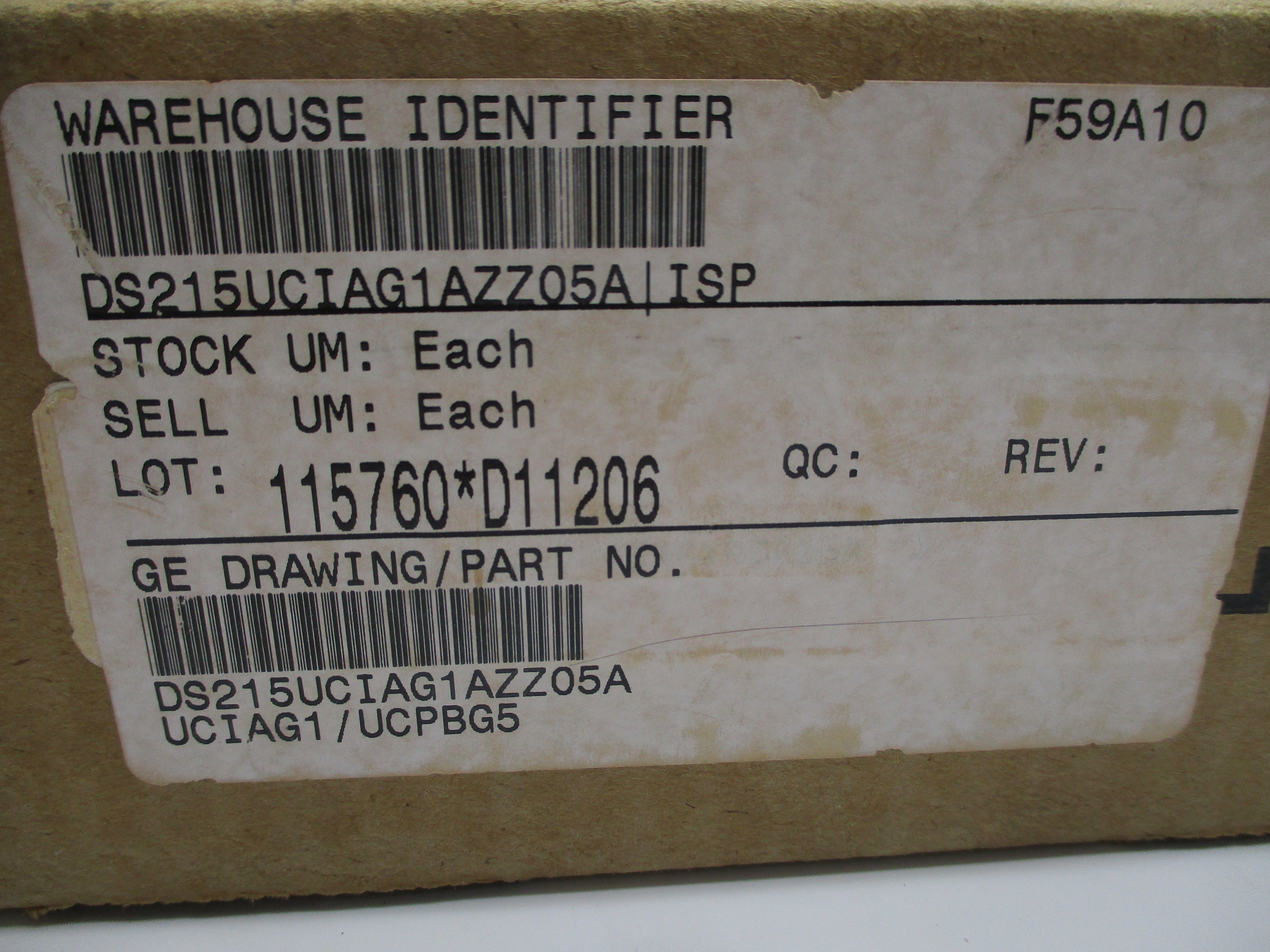 GENERAL ELECTRIC DS215UCIAG1AZZ05A NSMP