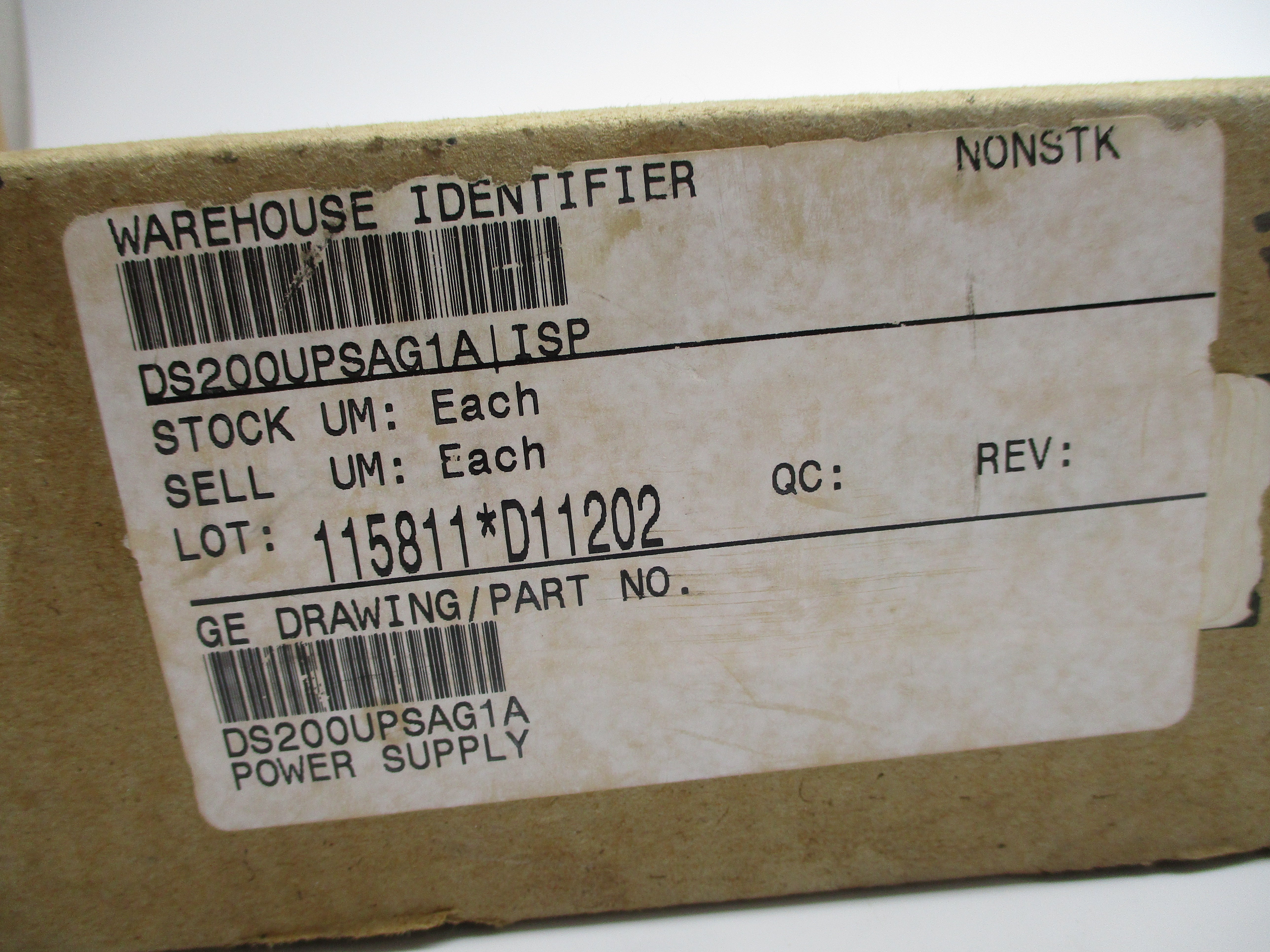 GENERAL ELECTRIC DS200UPSAG1A NSMP