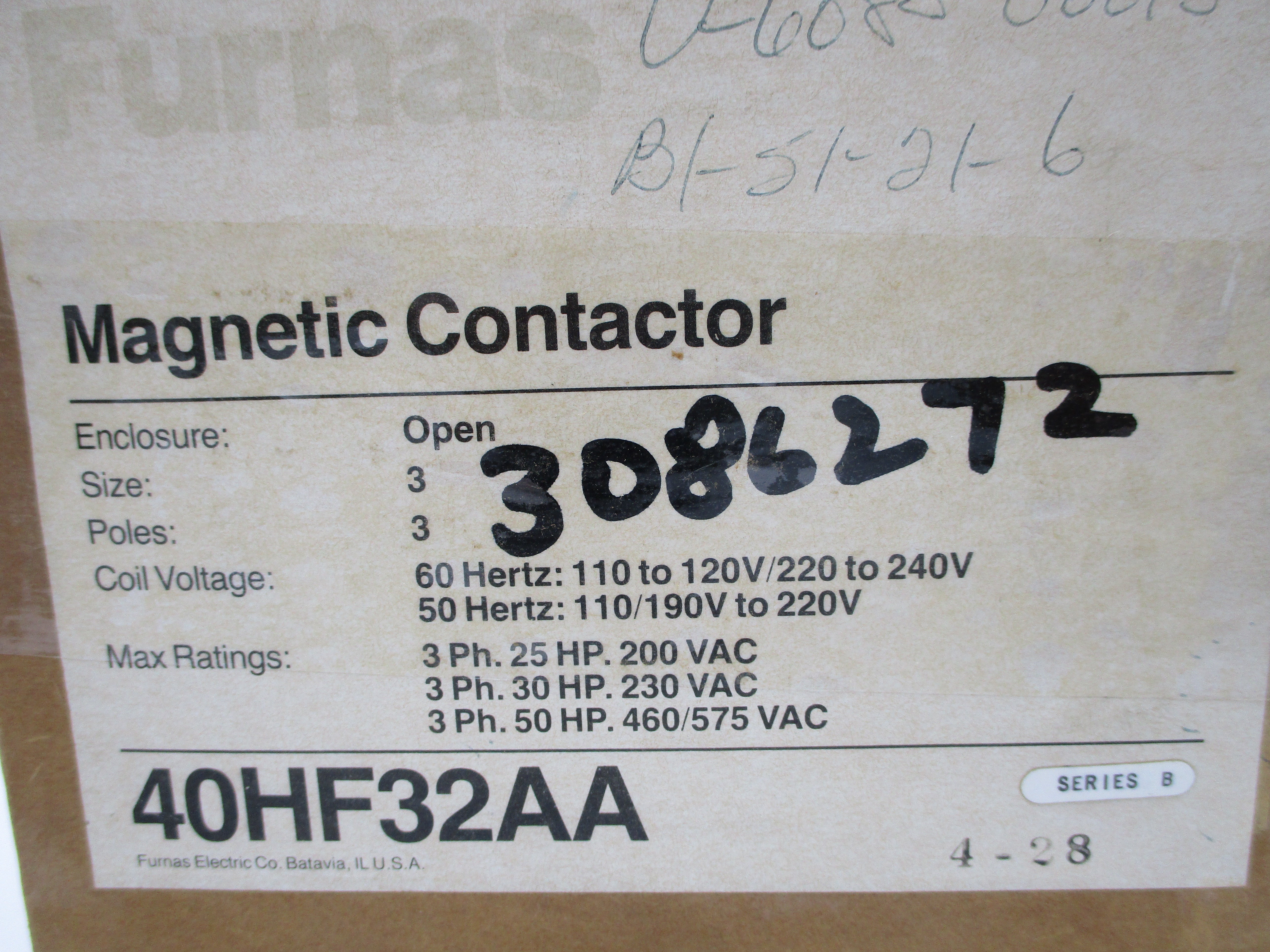 FURNAS 40HF32AA 110/240V SER. B NSMP