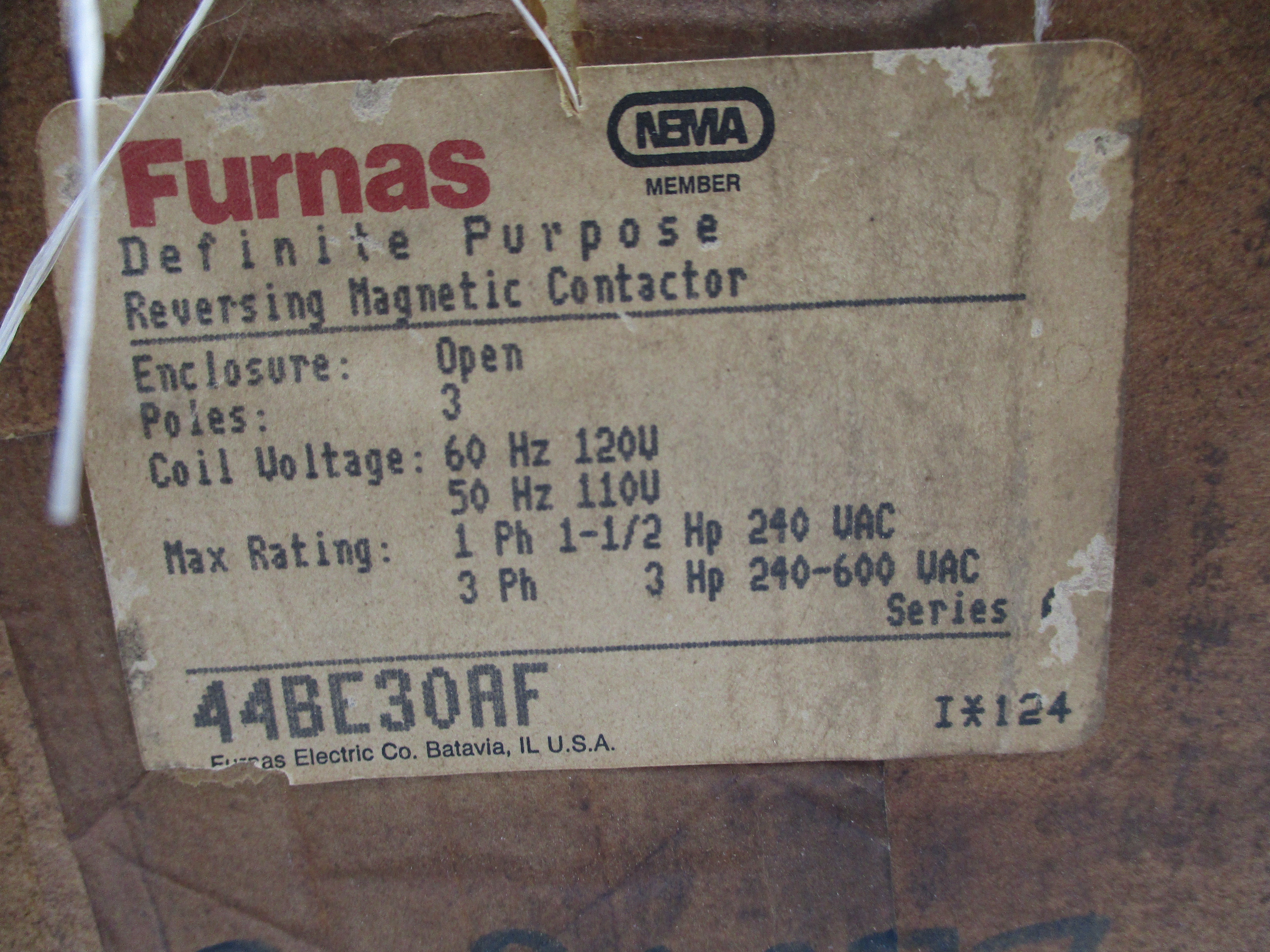 FURNAS 44BE30AF 110/120V NSMP