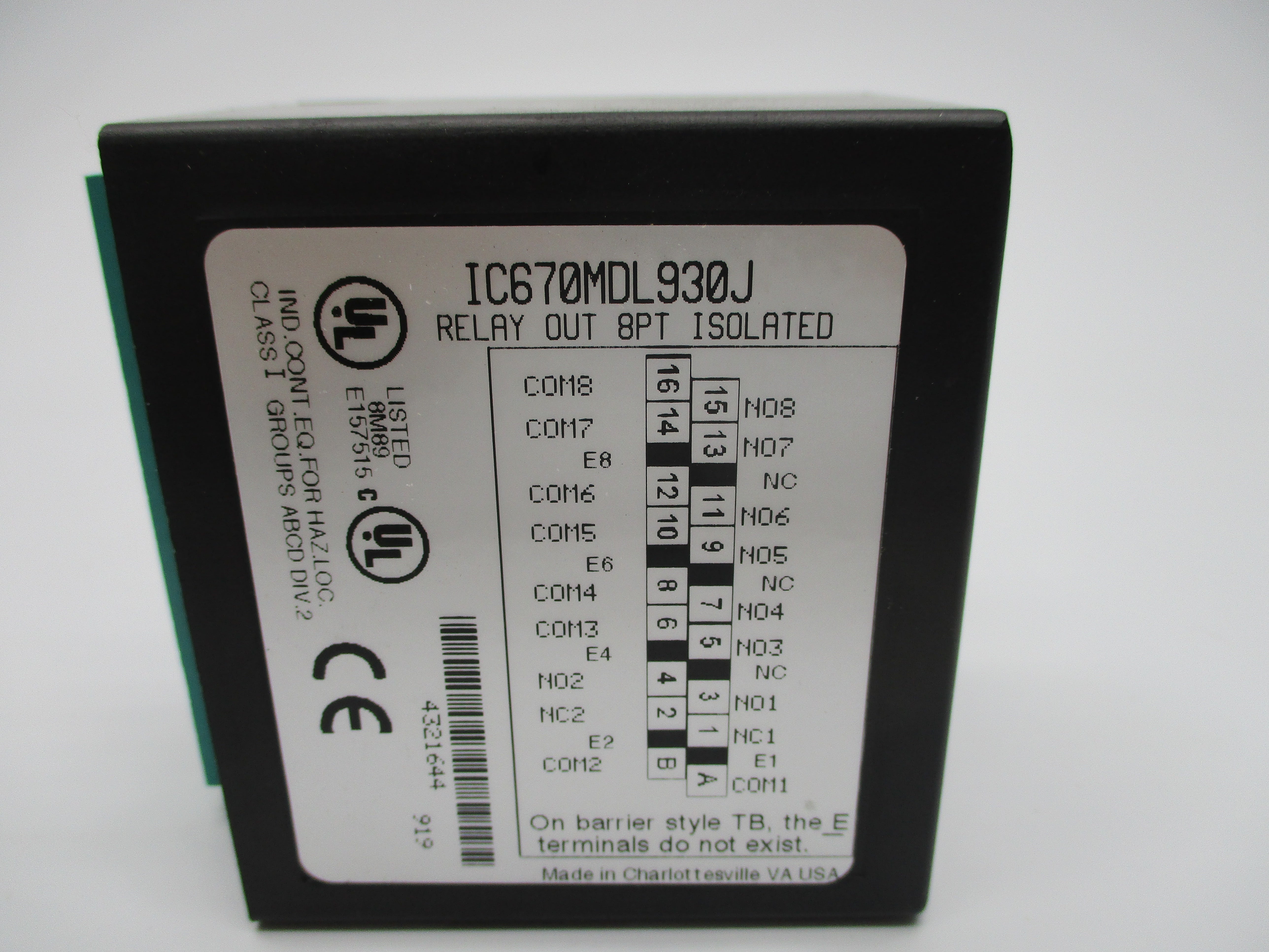 GE FANUC IC670MDL930J NSNP