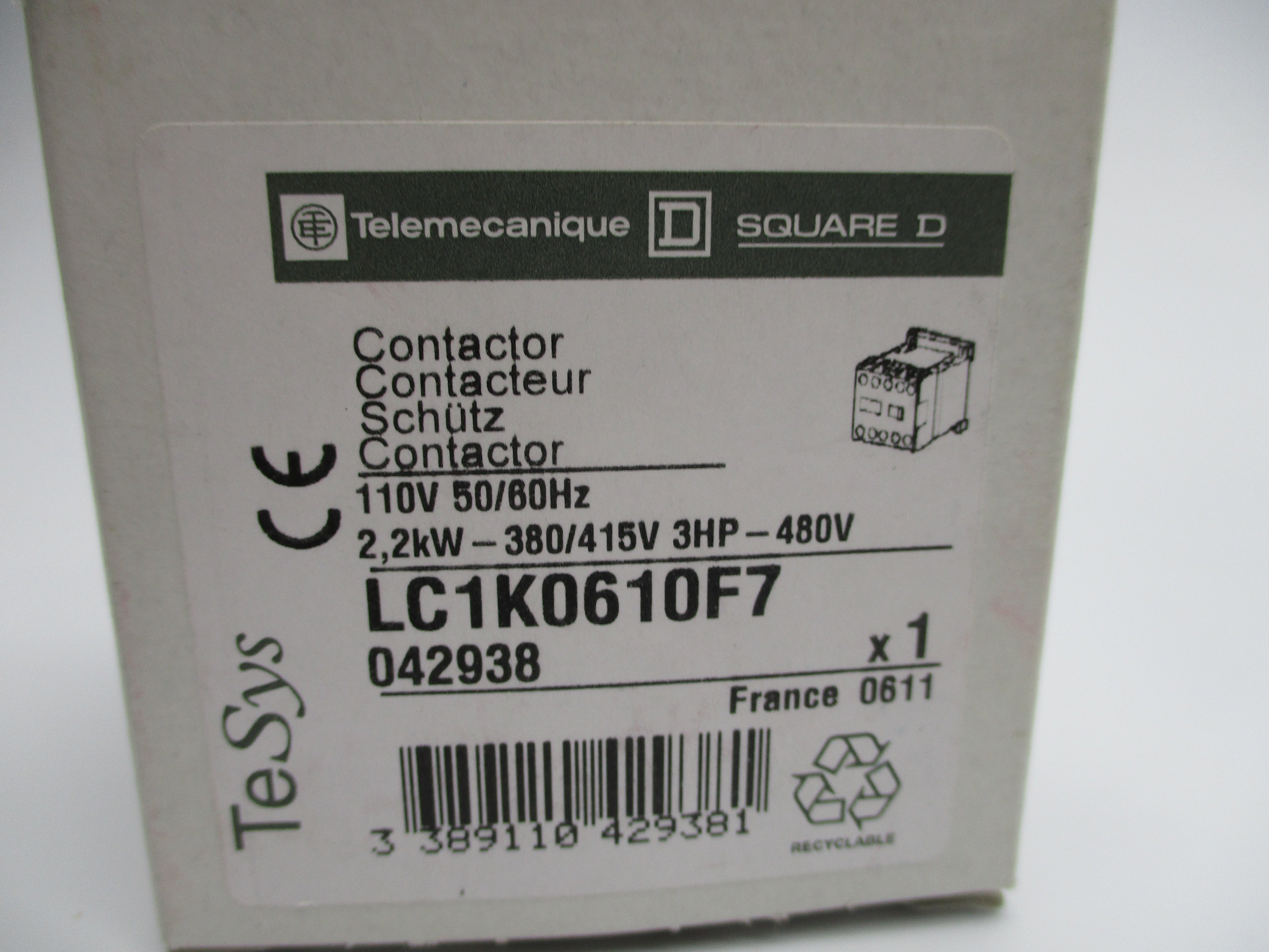 TELEMECANIQUE LC1K0610F7 110V NSMP