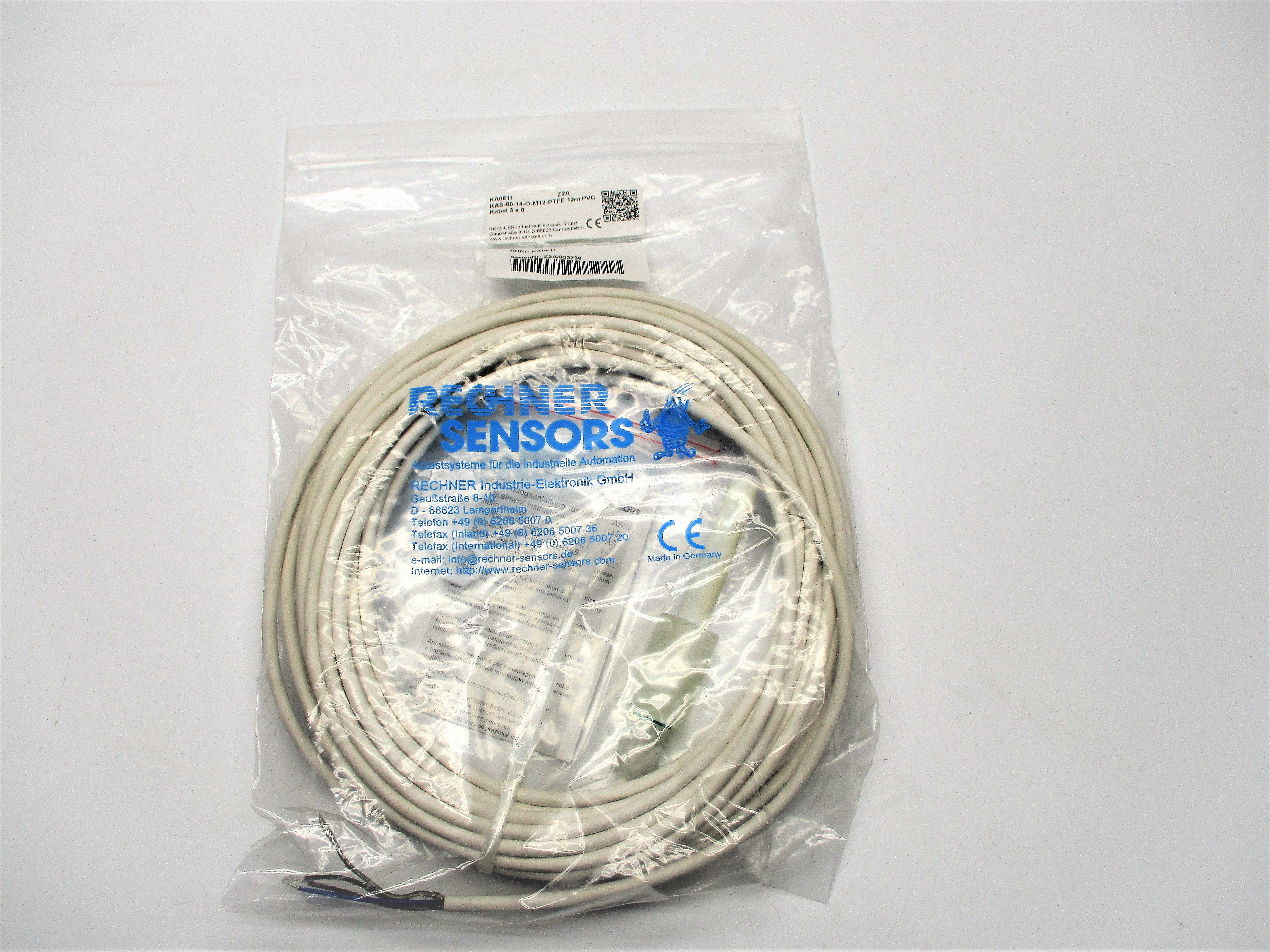 RECHNER SENSORS KA0811 KAS-80-O-M12-PTFE NSMP