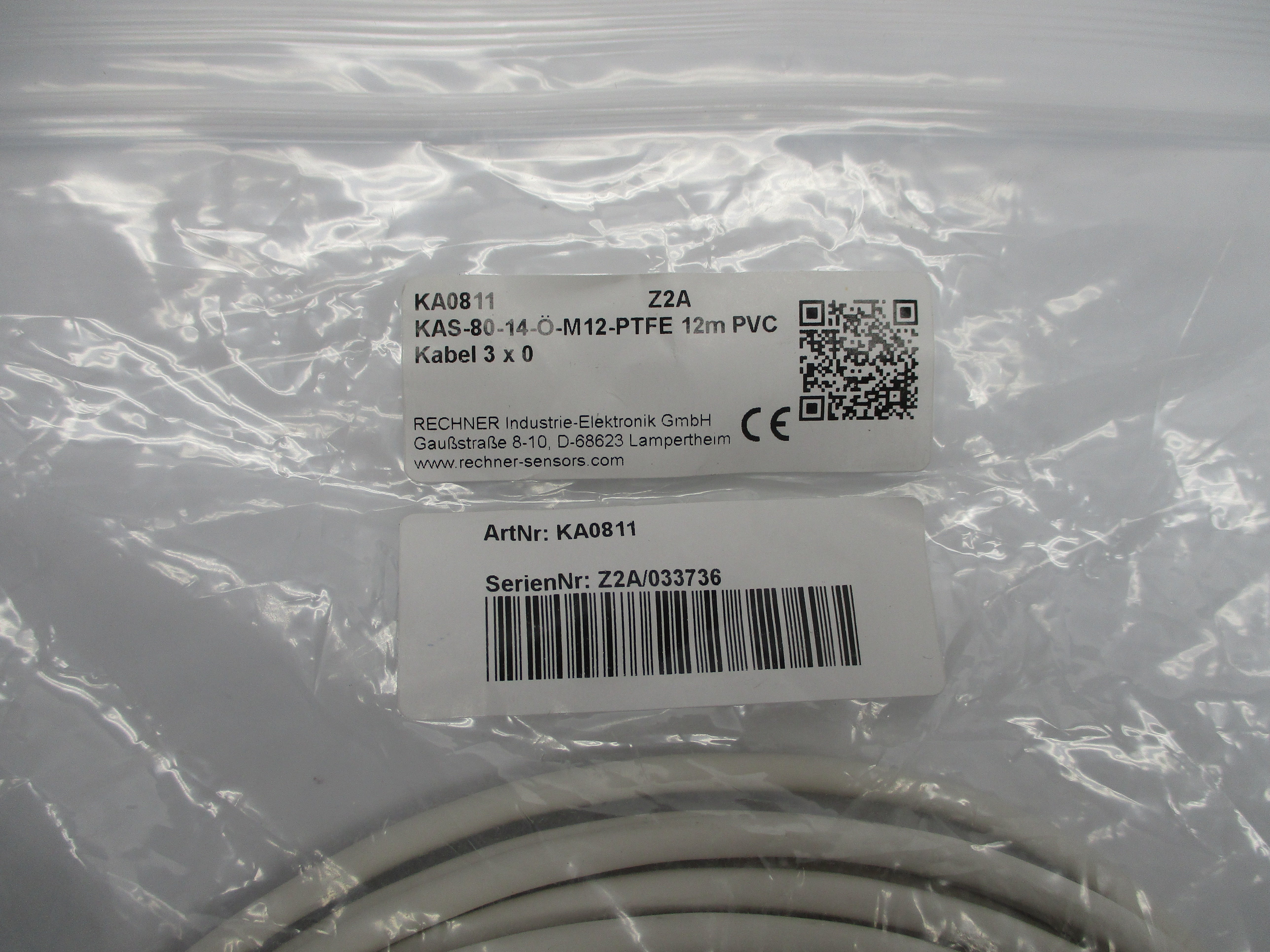 RECHNER SENSORS KA0811 KAS-80-O-M12-PTFE NSMP