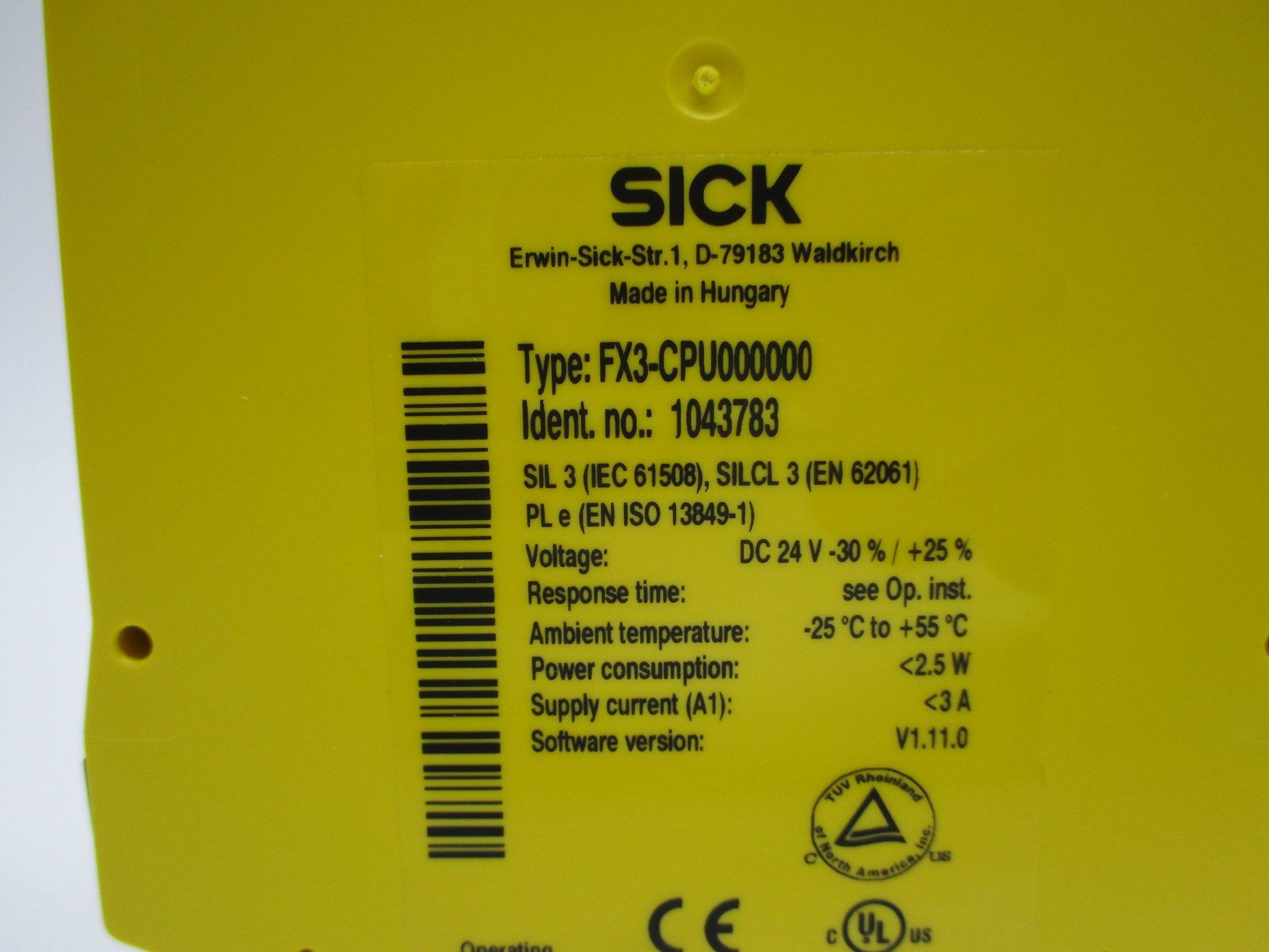 SICK FX3-CPU000000 NSNP