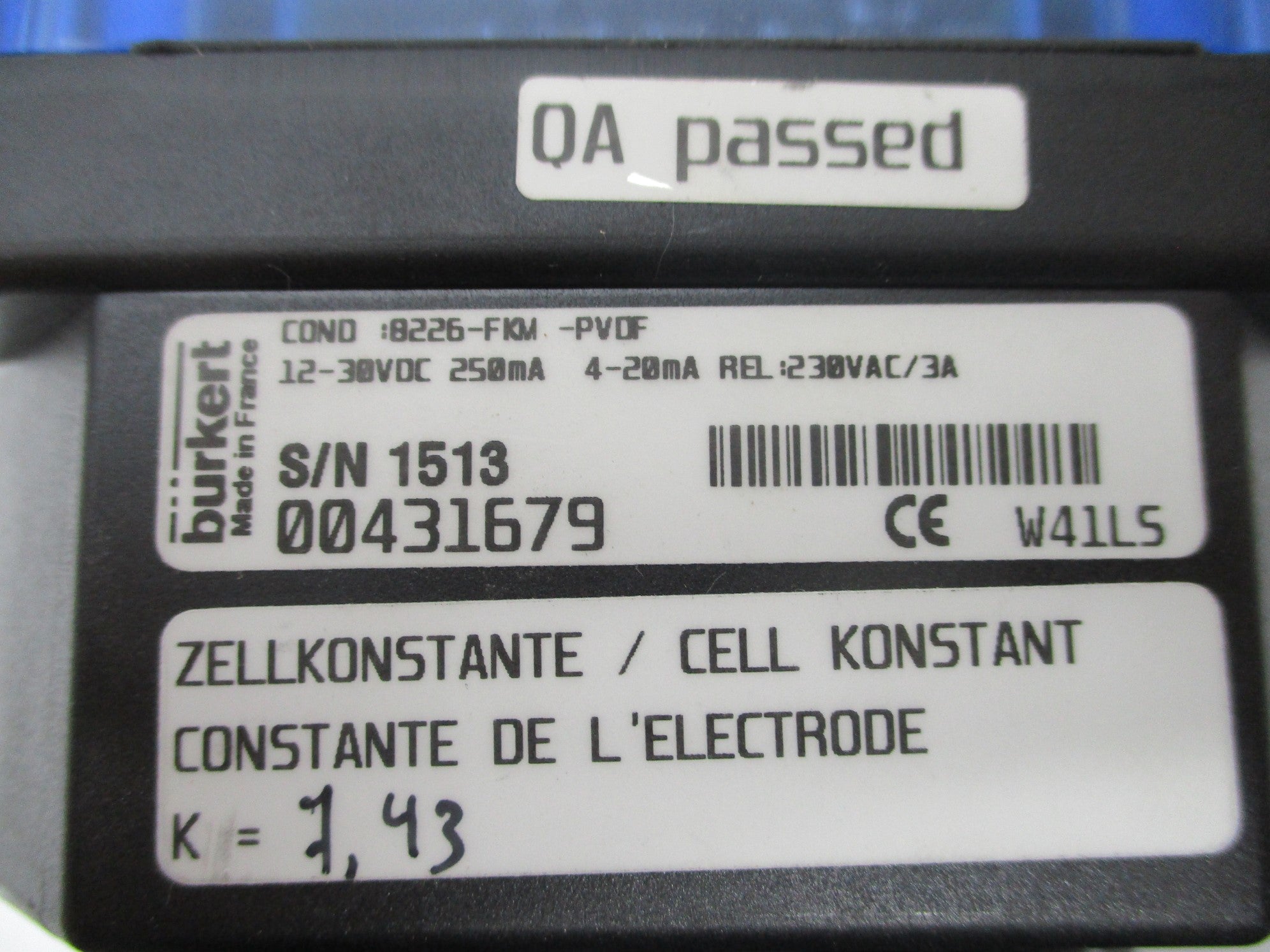 BURKERT 8226-FKM-PVDF NSNP