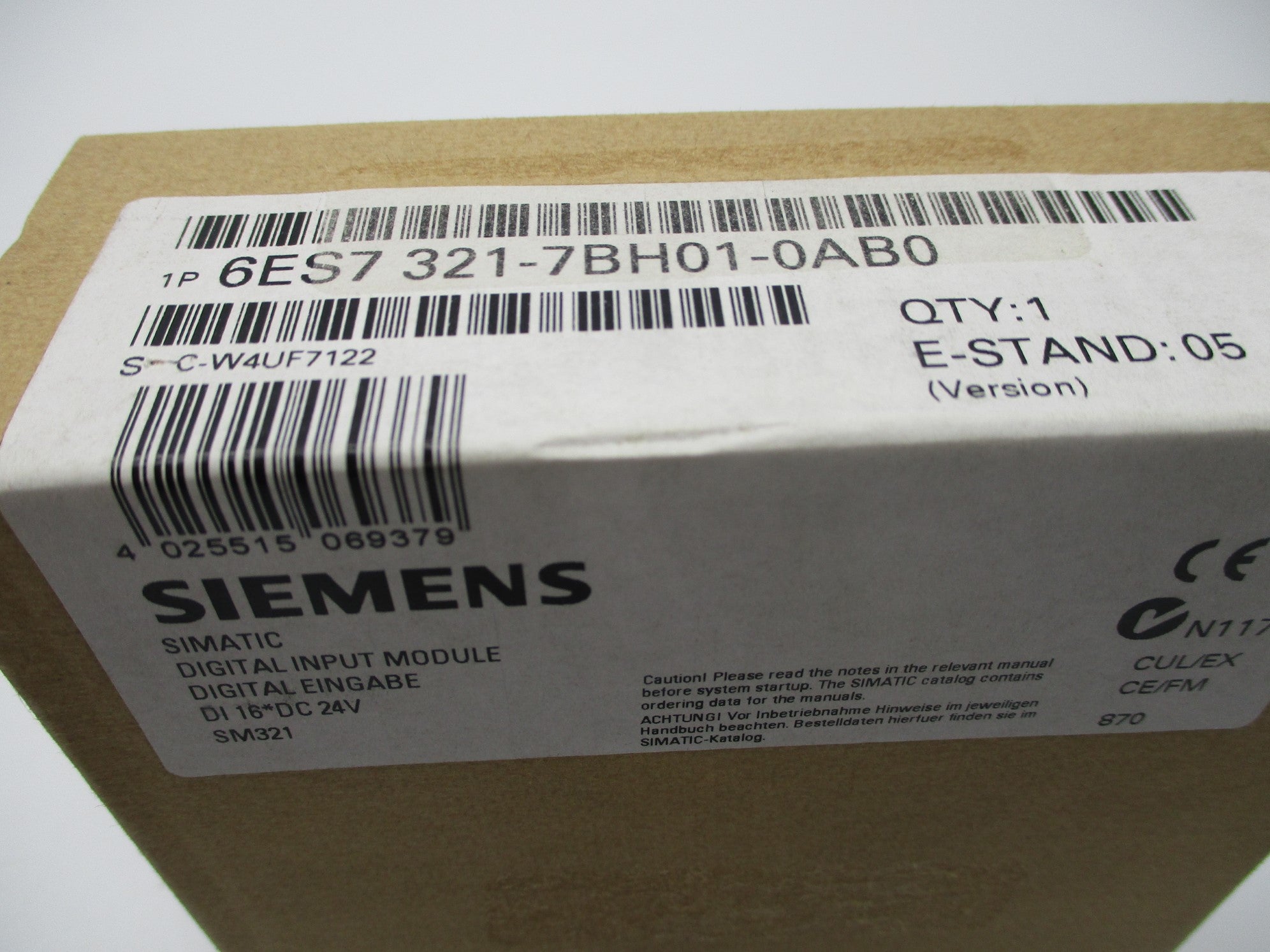 SIEMENS 6ES7321-7BH01-0AB0 24VDC NSFS
