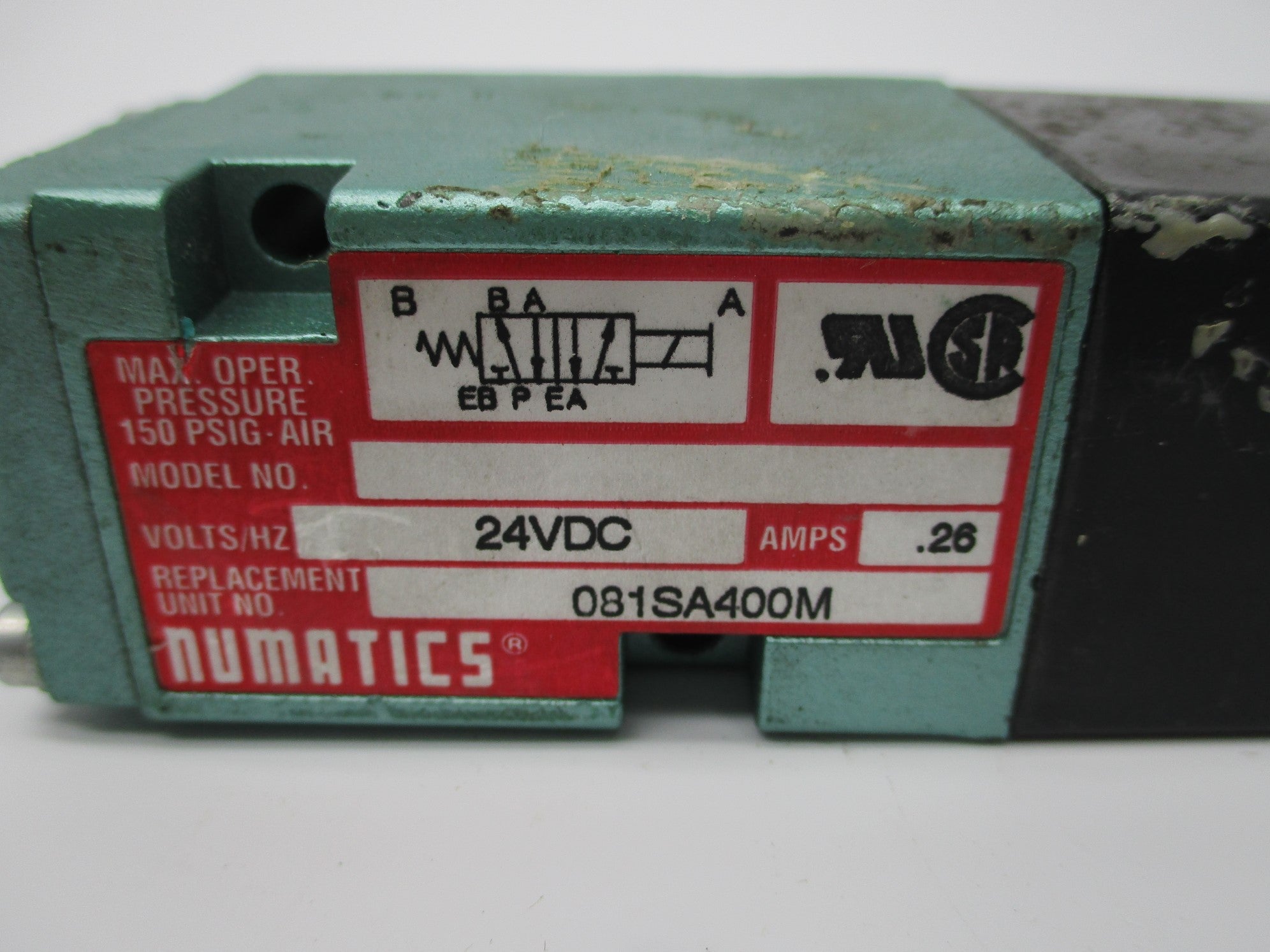 NUMATICS 081SA400M 24VDC 150PSIG UNMP