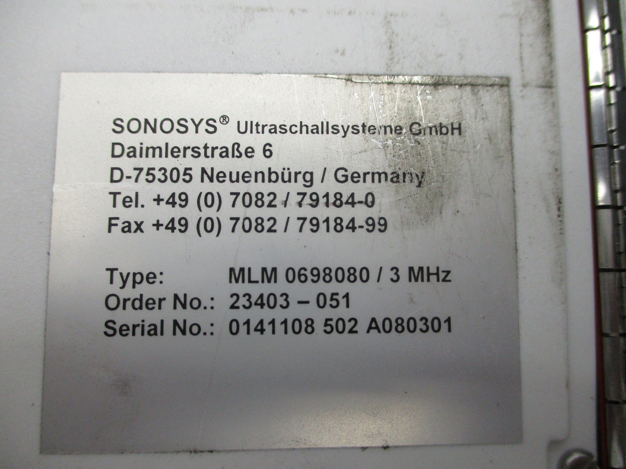 SONOSYS MLM0698080/3MHZ UNMP