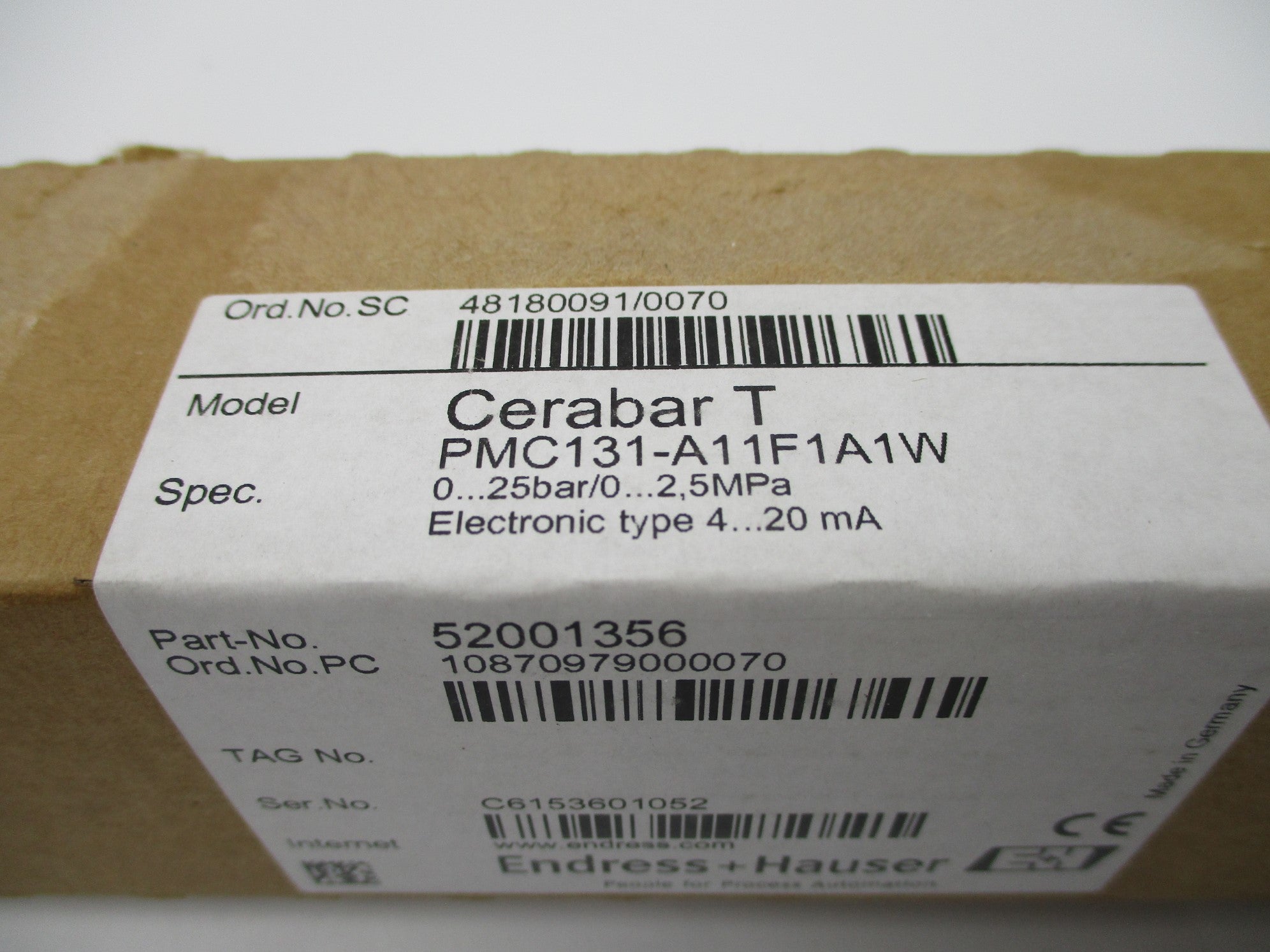 ENDRESS+HAUSER PMC131-A11F1A1W NSMP