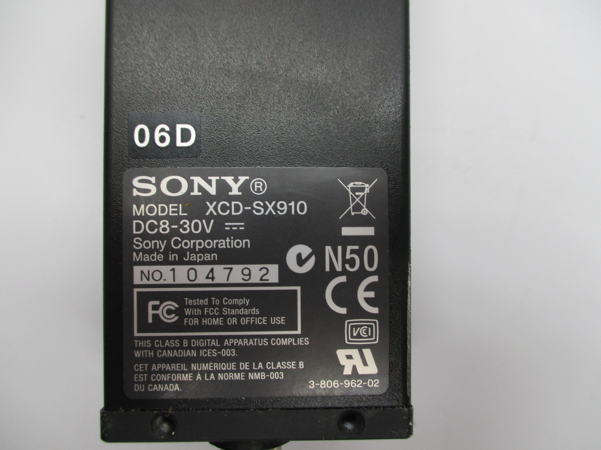 SONY XCD-SX910 NSNP