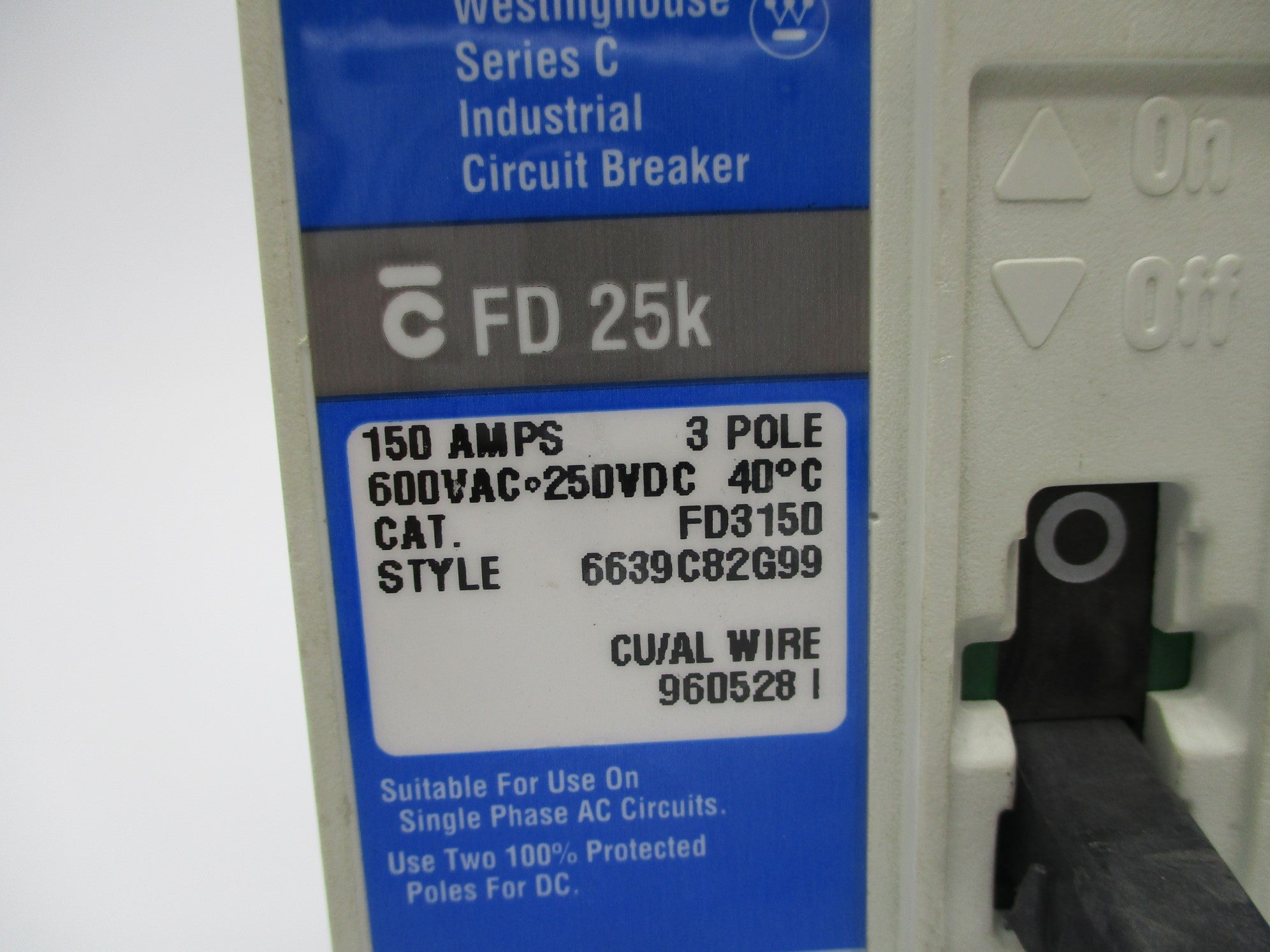 CUTLER HAMMER FD3150 150A 600VAC NSNP