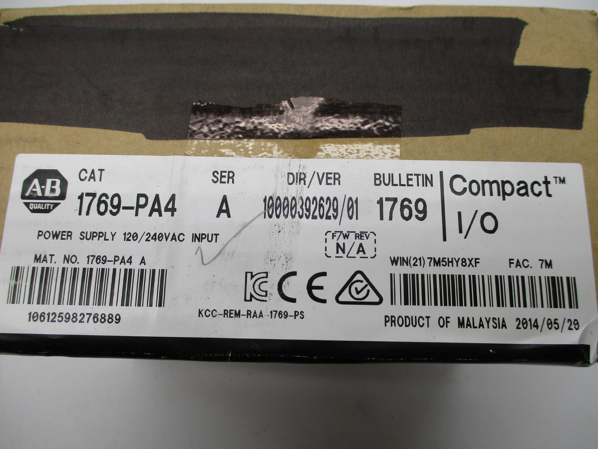 ALLEN BRADLEY 1769-PA4 SER. A DATE: 2014 NSFS