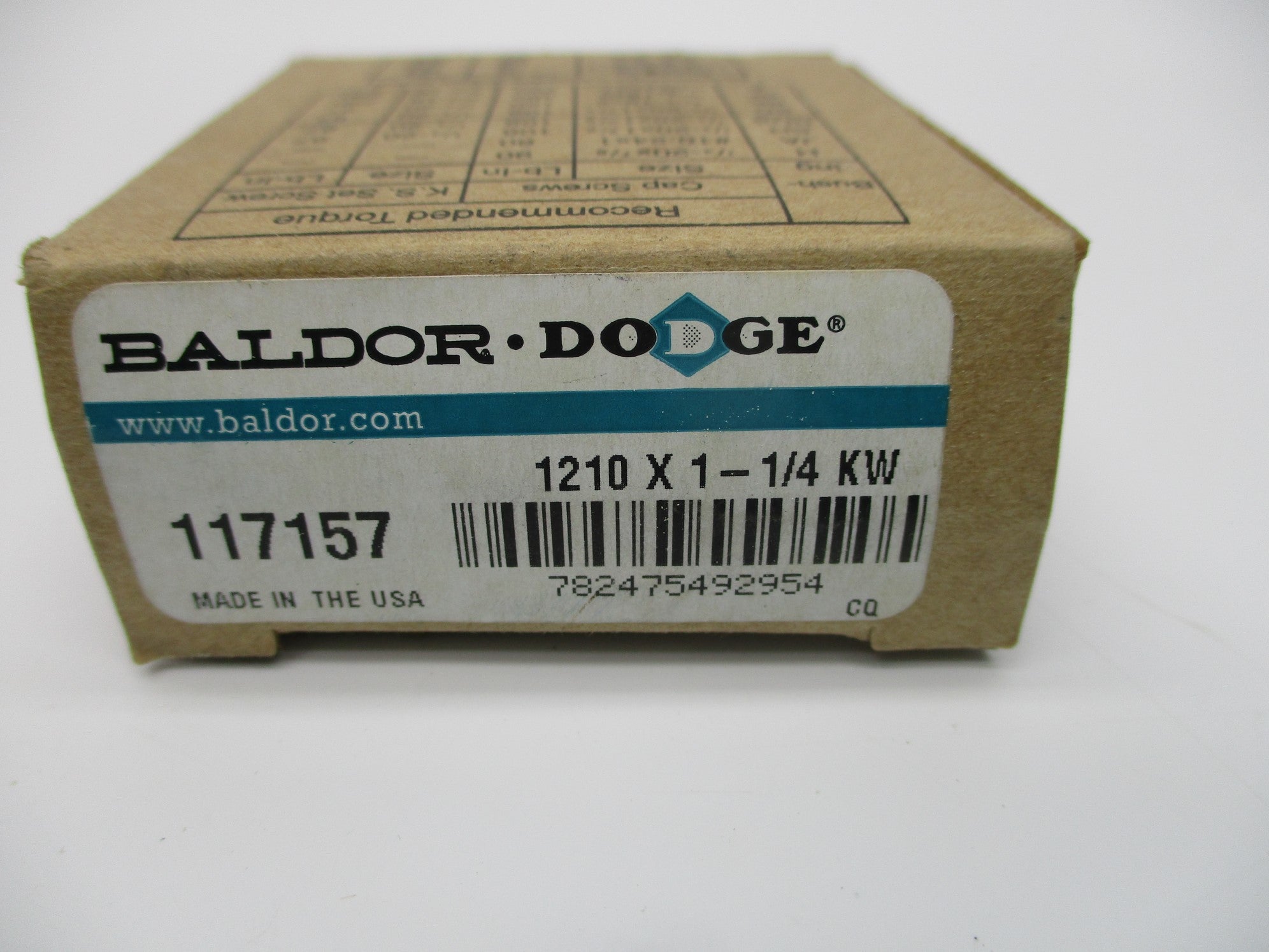 BALDOR DODGE 117157 1210X1-4KW NSMP